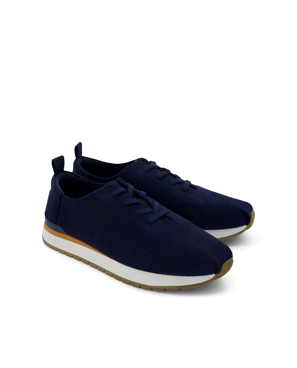 Zapatillas de hombre resident plus lace up de lona y cordones - Toms - Azul marino Azul marino-3