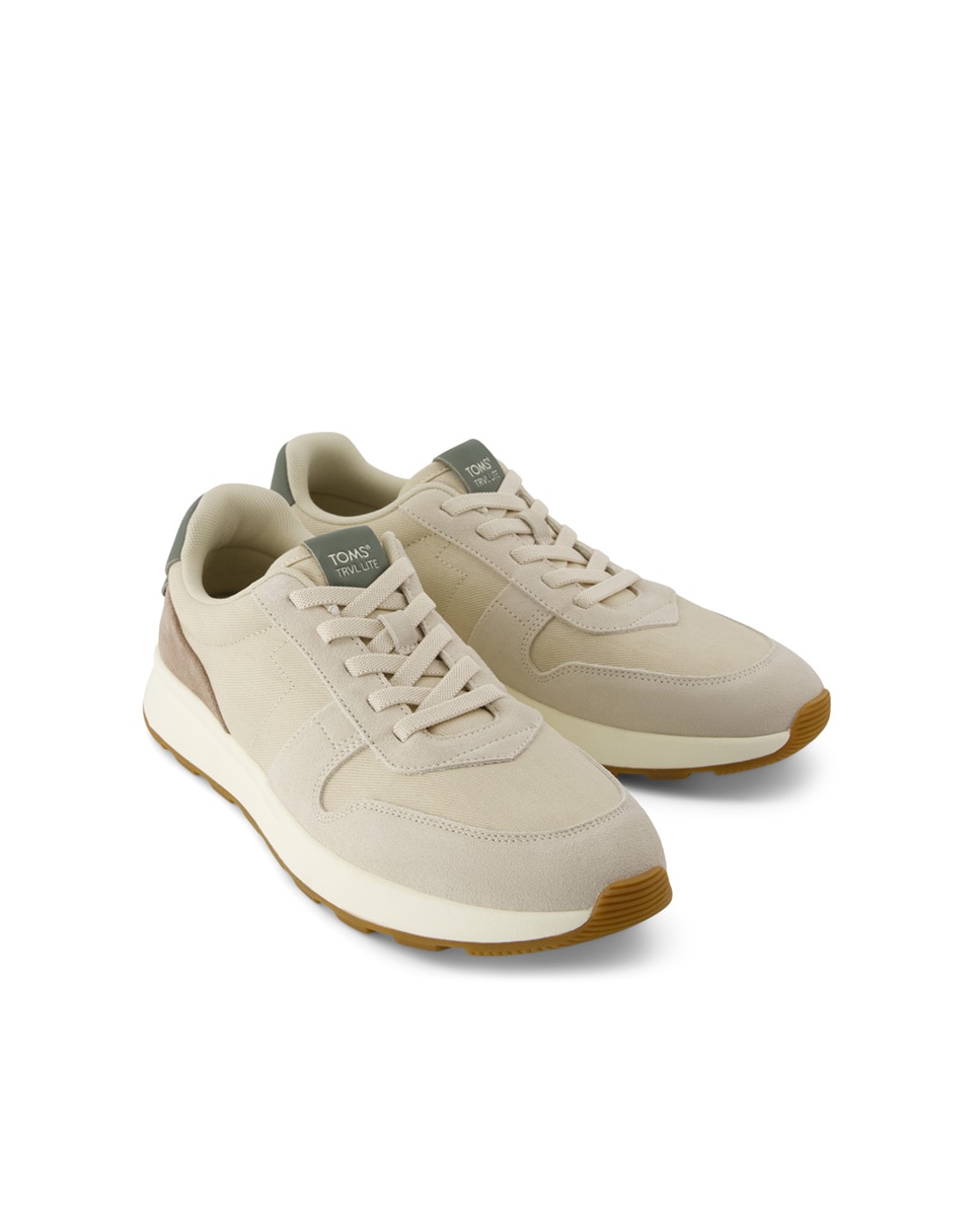 Zapatillas de hombre trvl lite retro de piel y cordones - Toms - Gris claro Gris claro-3