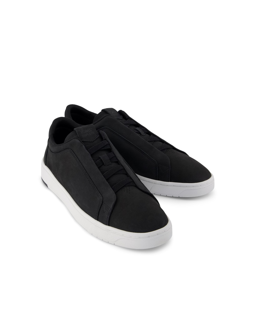 Zapatillas de hombre trvl lite de piel y cordones - Toms - Negro Negro-3