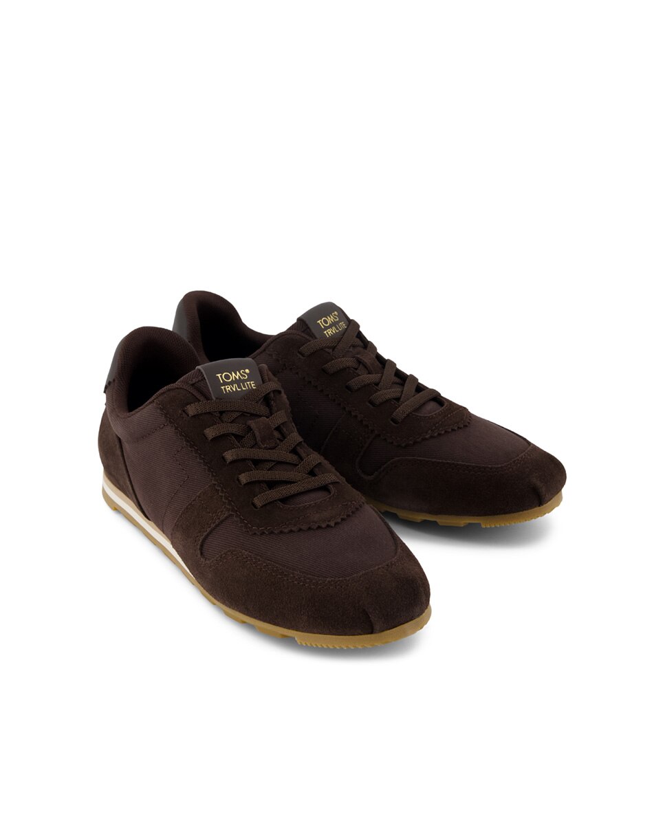 Zapatillas básicas palisade de mujer trvl lite de lona y cordones - Toms - Marrón oscuro Marrón oscuro-3