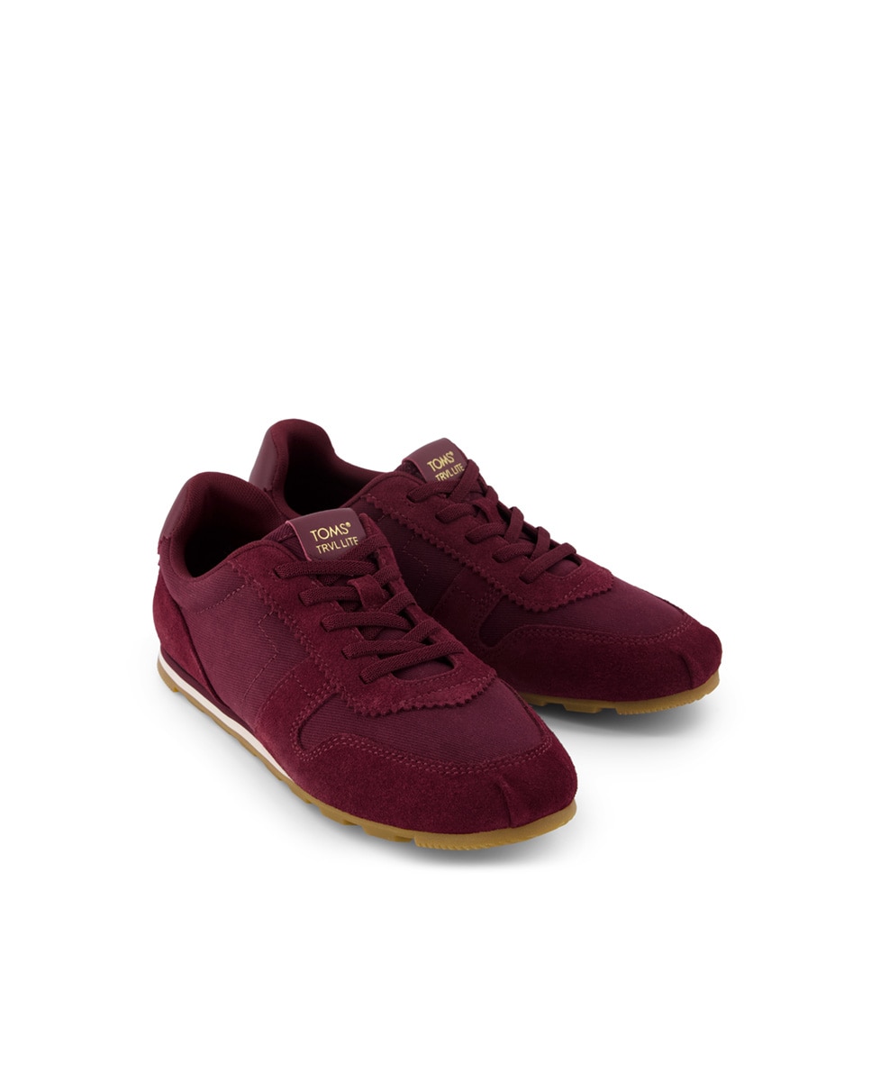 Zapatillas básicas palisade de mujer trvl lite de lona y cordones - Toms - Borgoña Borgoña-3