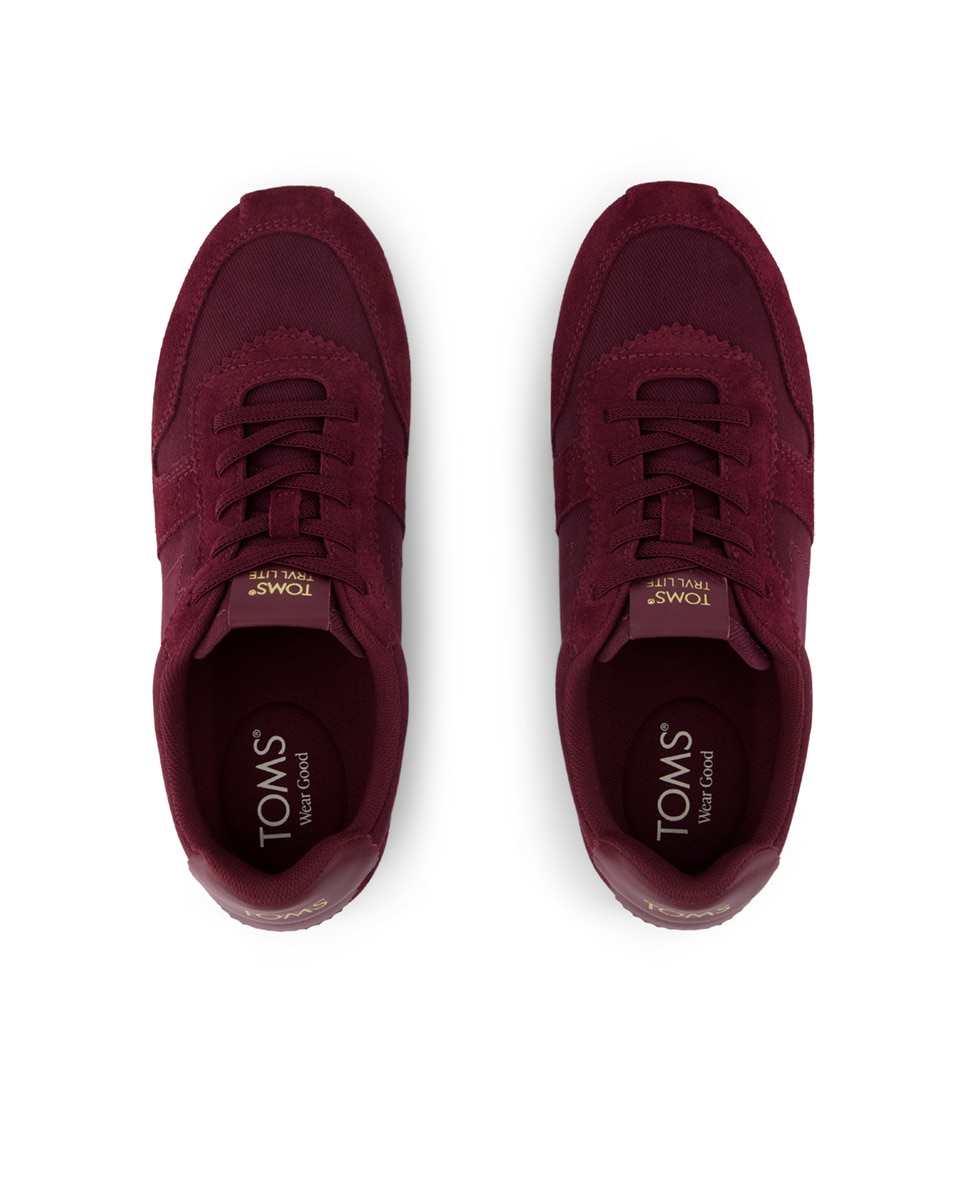 Zapatillas básicas palisade de mujer trvl lite de lona y cordones - Toms - Borgoña Borgoña-2