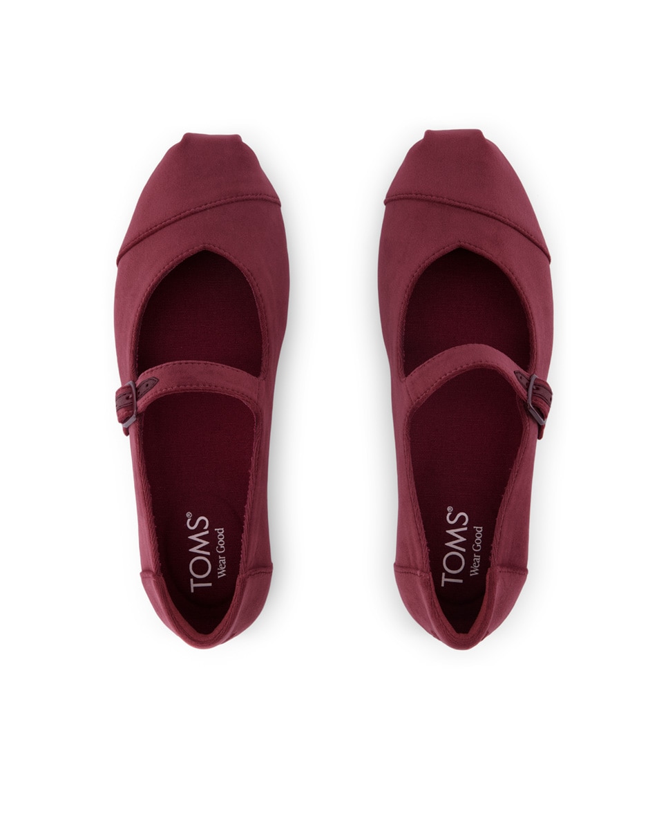 Alpargatas planas de mujer mary jane de terciopelo y hebillas - Toms - Borgoña Borgoña-2