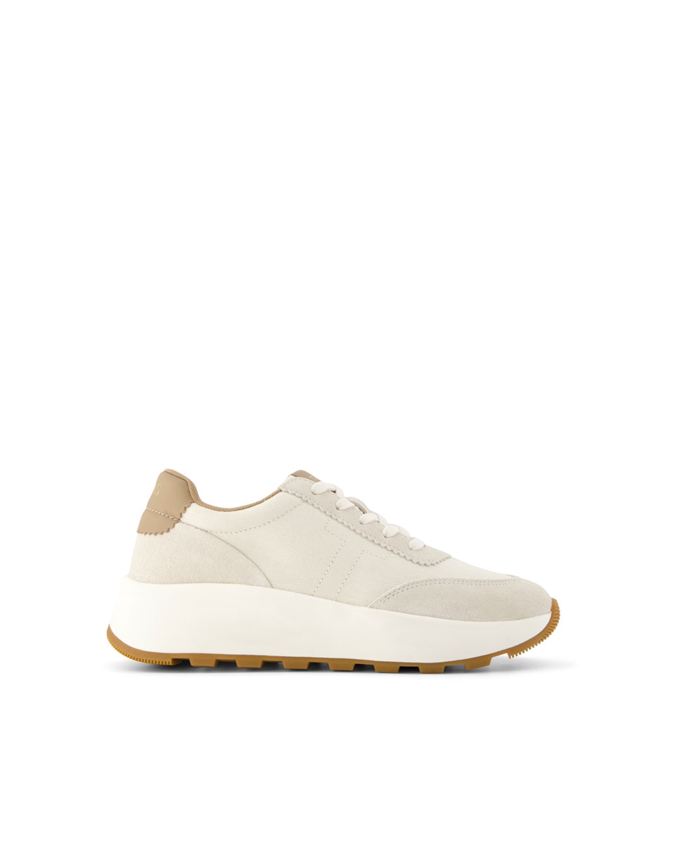 Zapatillas con cuña de mujer trvl lite de lona - Toms - Beige Beige-1