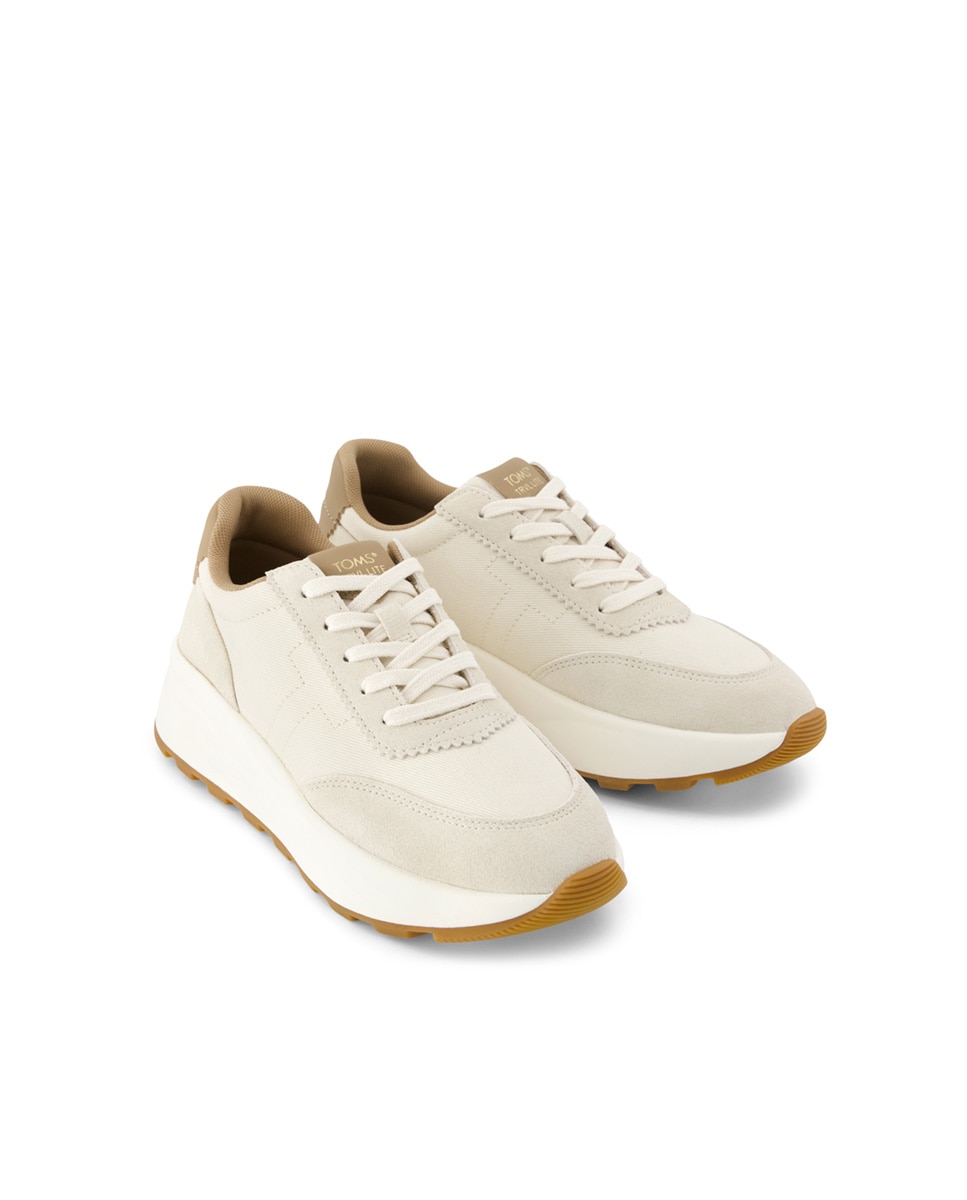 Zapatillas con cuña de mujer trvl lite de lona - Toms - Beige Beige-3