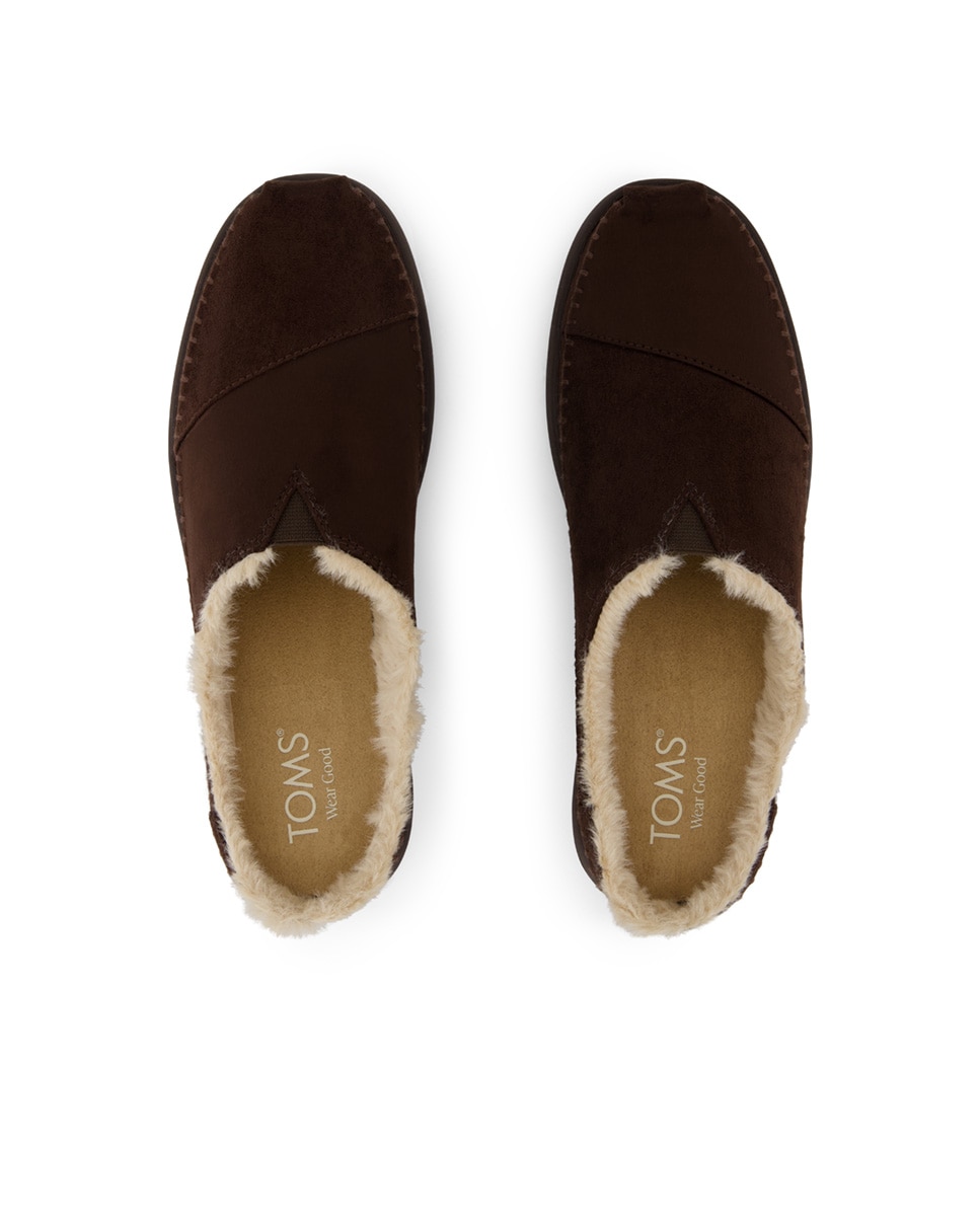 Alpargatas planas de mujer ease de ante y pelo - Toms - Marrón oscuro Marrón oscuro-2