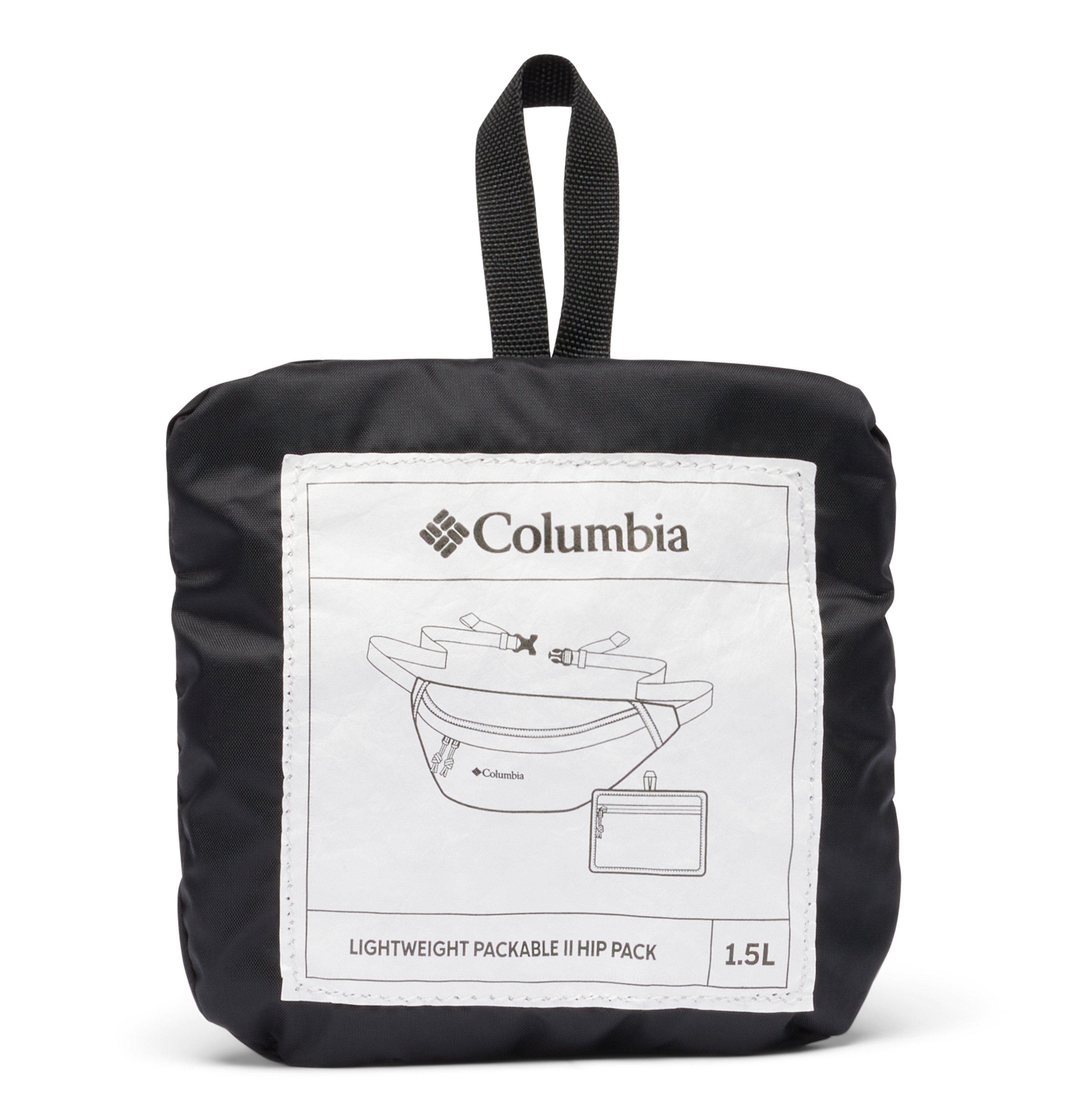 Riñonera de senderismo unisex Lightweight Packable Columbia - Negro Negro-3