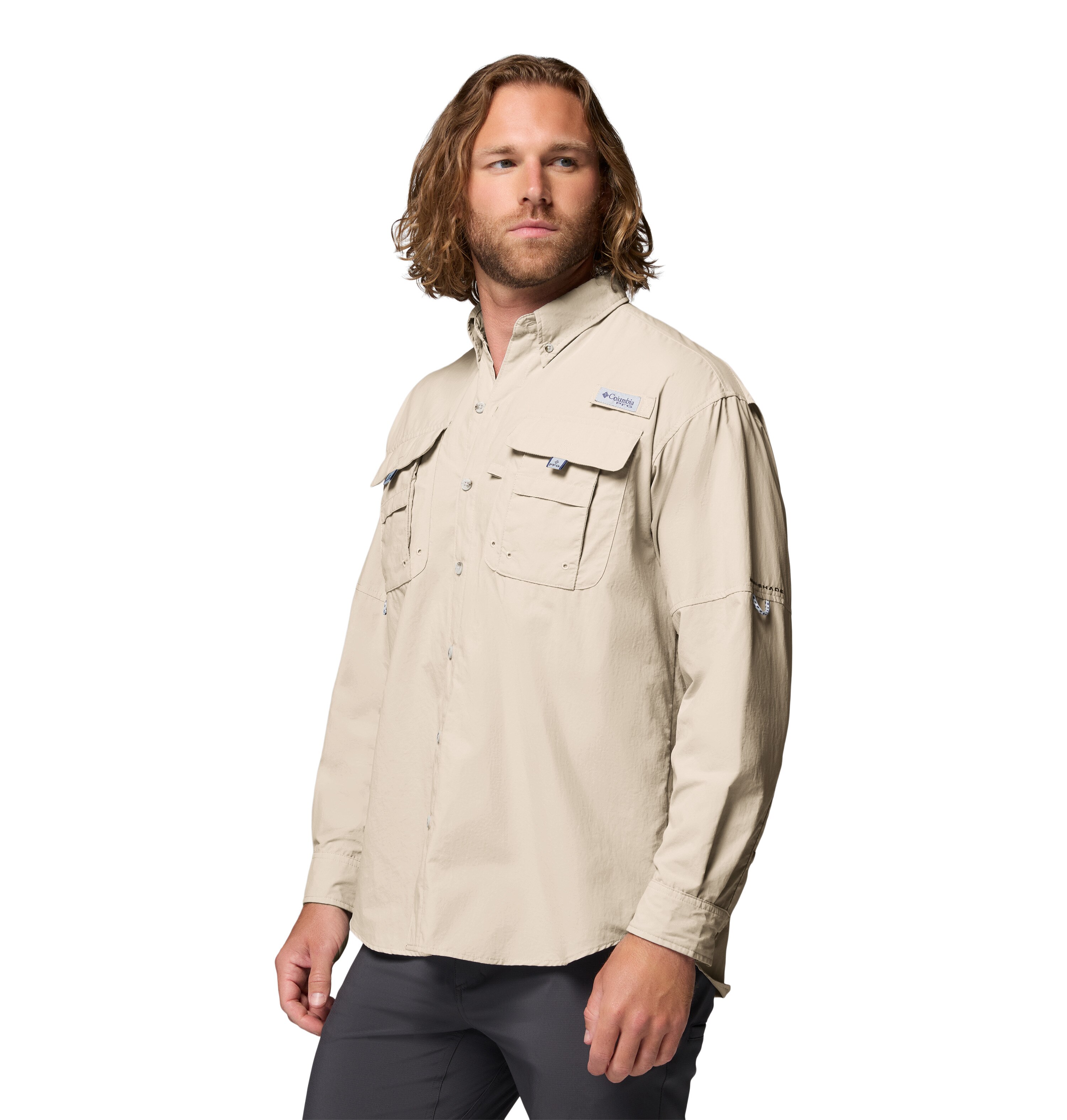 Camisa hombre Bahama™ II Columbia - Negro Blanco-3