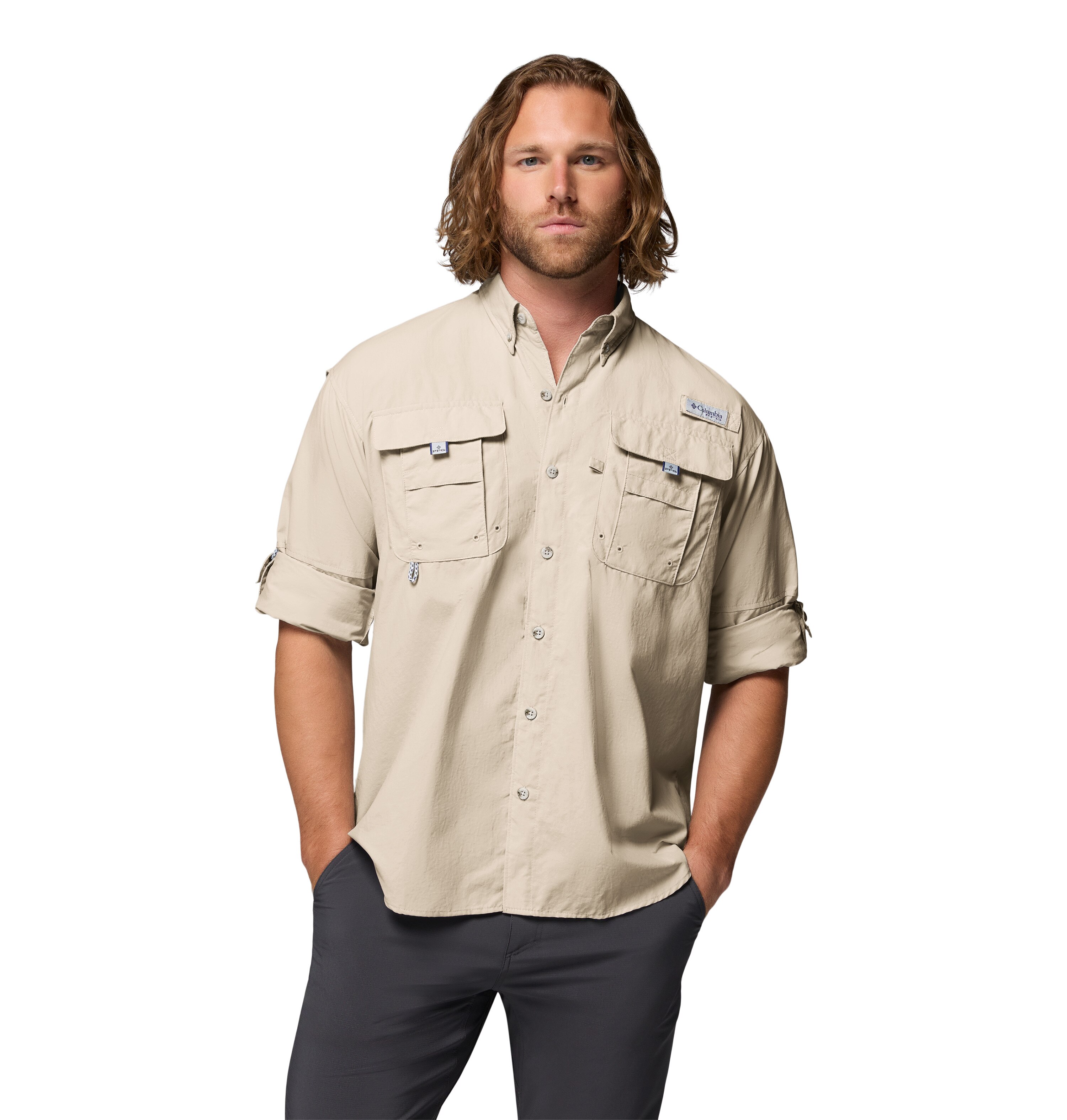 Camisa hombre Bahama™ II Columbia - Negro Blanco-6