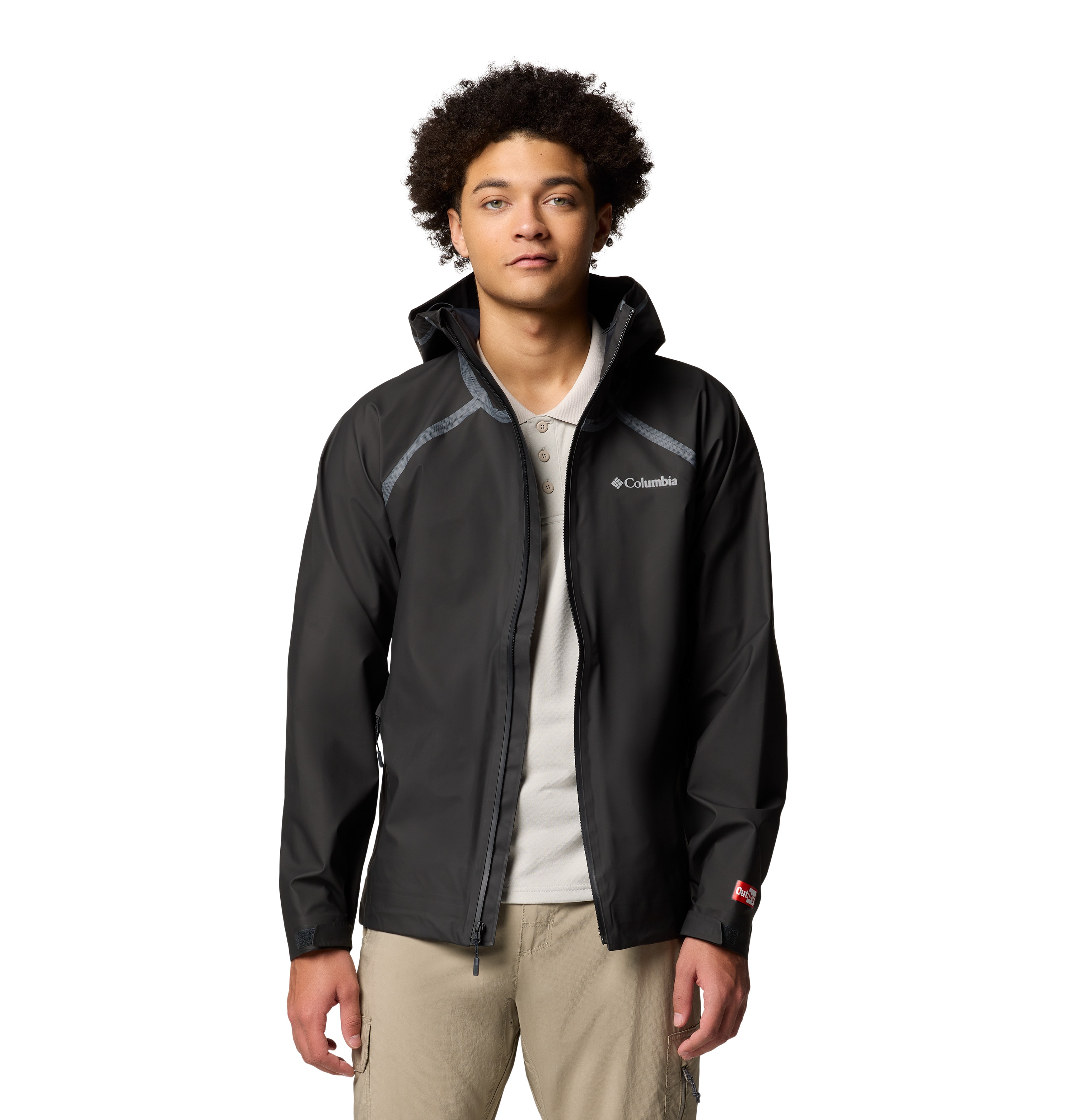 Chaqueta impermeable de hombre Reign No Shine™ Columbia - Negro Negro-6