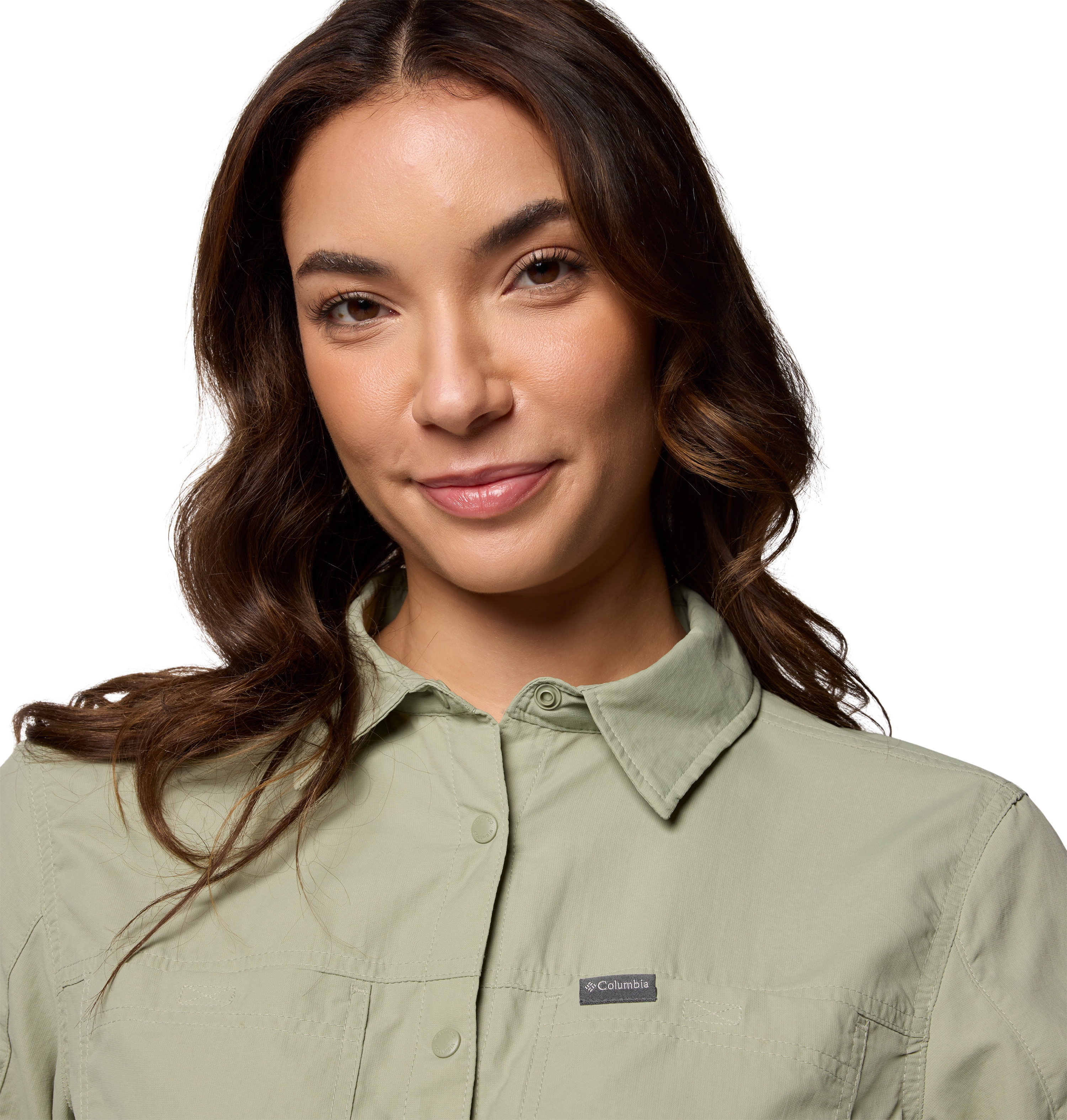 Camisa mujer Skien Valley™ Columbia - Verde Verde-3