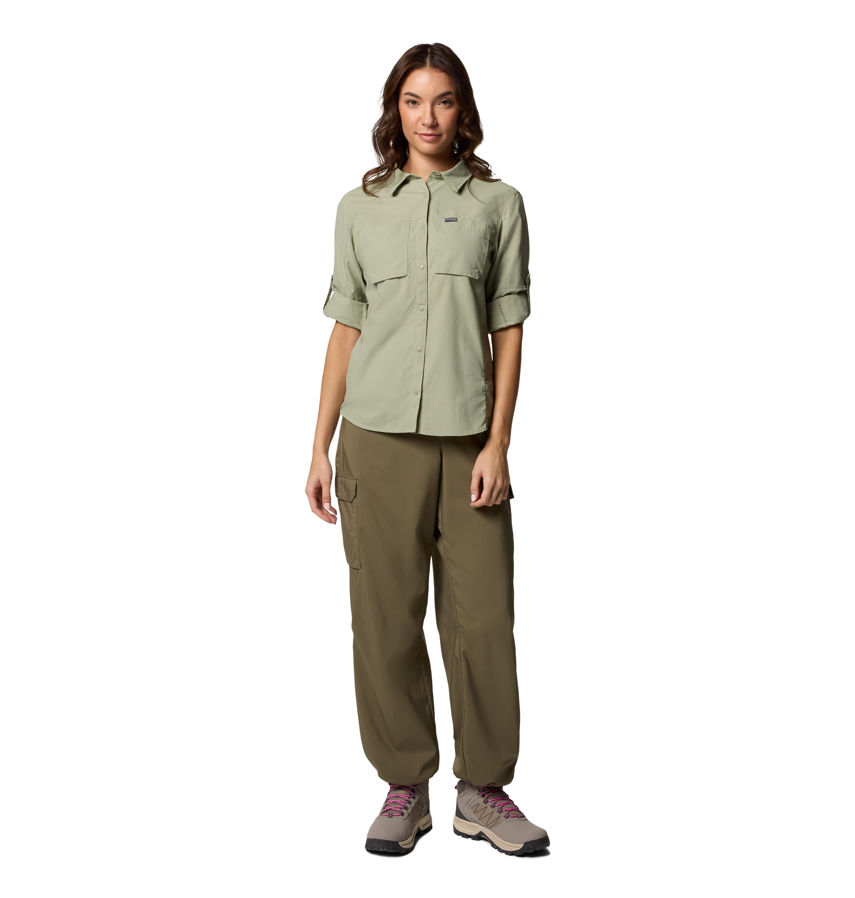 Camisa mujer Skien Valley™ Columbia - Verde Verde-5