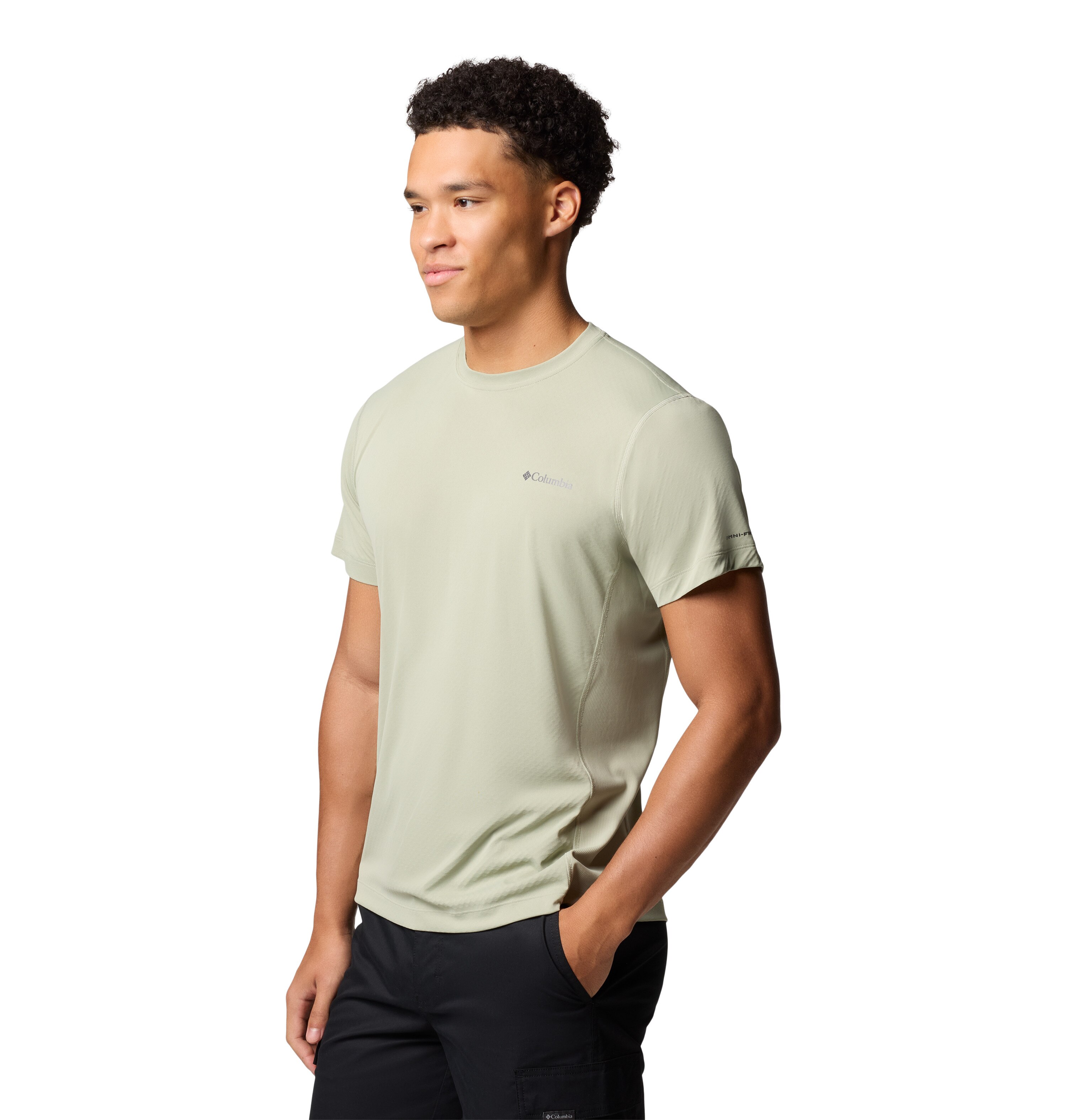Camiseta manga corta de hombre Zero Rules™ Light Crew Columbia - Verde grisáceo Verde grisáceo-3