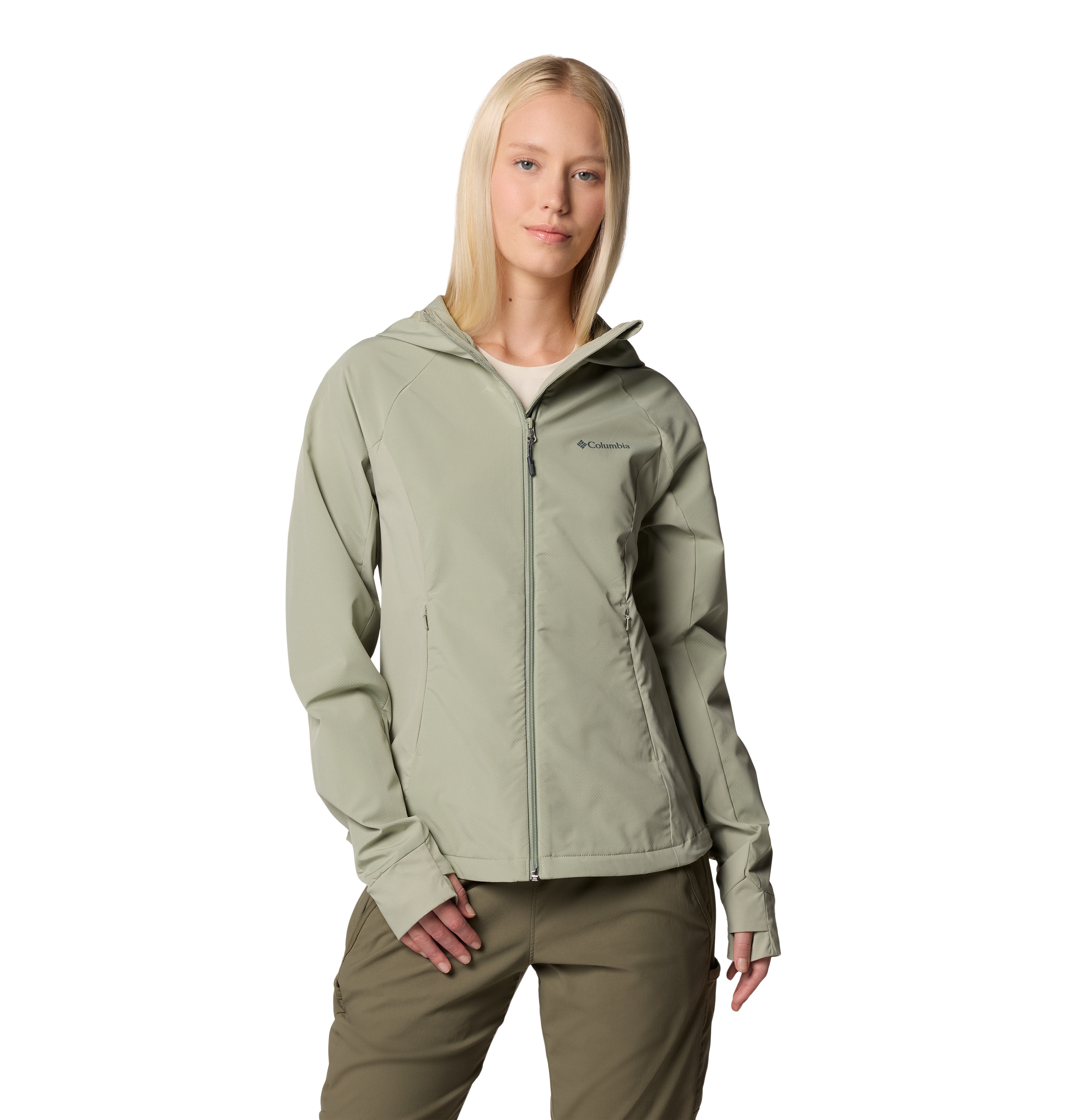 Chaqueta softshell de mujer Sweet As™ III Hooded Columbia - Verde grisáceo Verde grisáceo-1