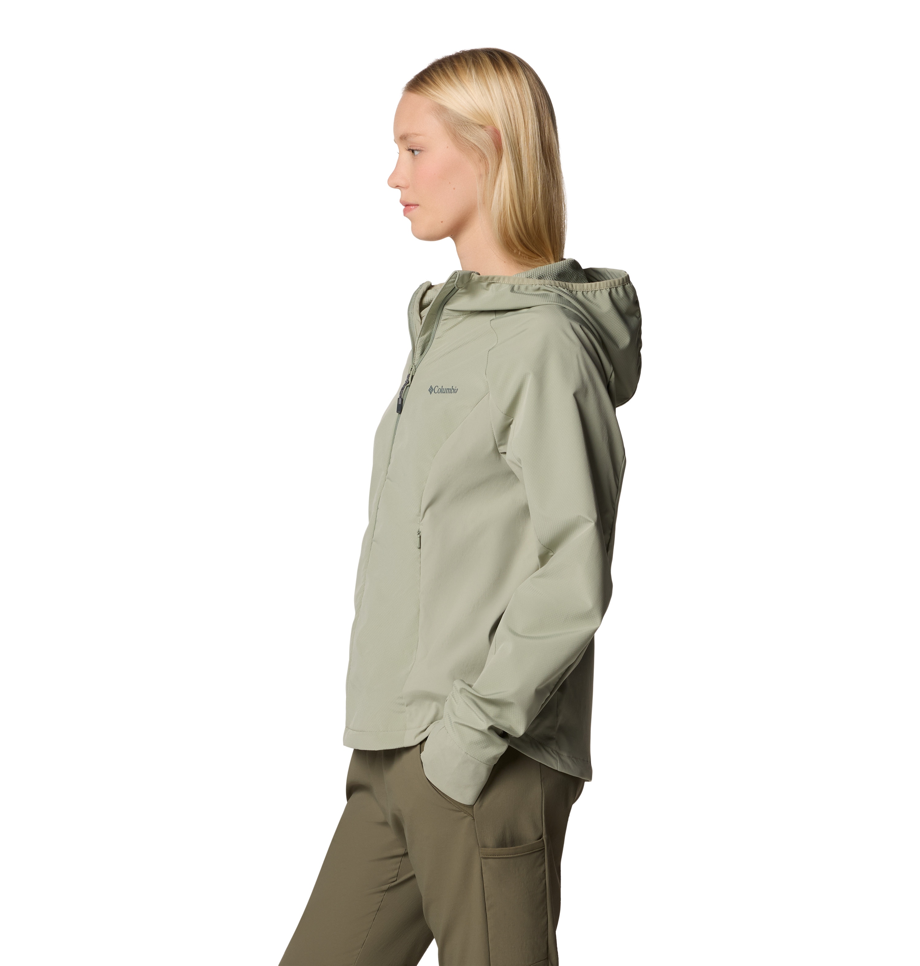 Chaqueta softshell de mujer Sweet As™ III Hooded Columbia - Verde grisáceo Verde grisáceo-3