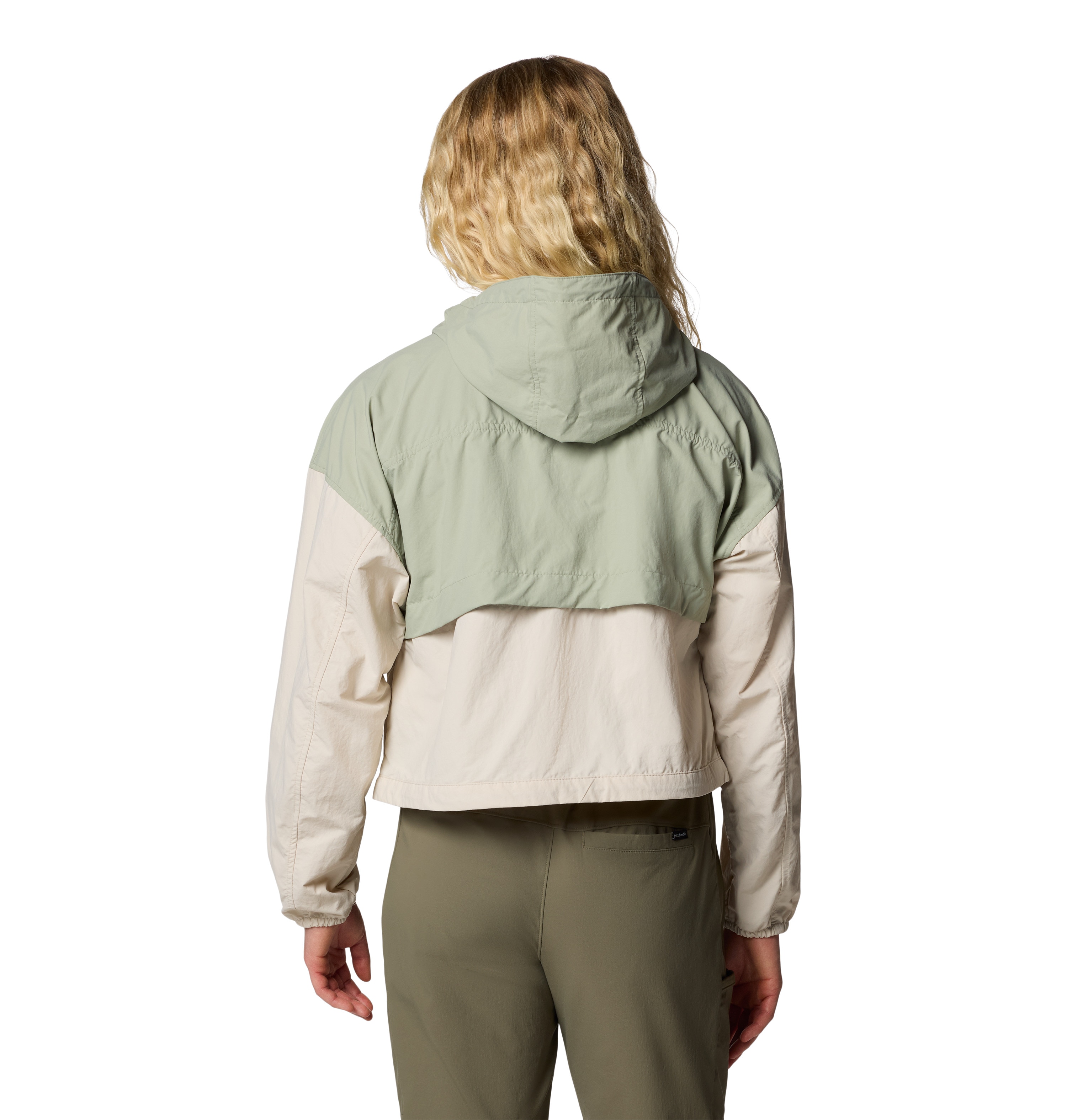 Chaqueta cortavientos de mujer Spire Valley™ Cropped Columbia - Verde grisáceo Verde grisáceo-2
