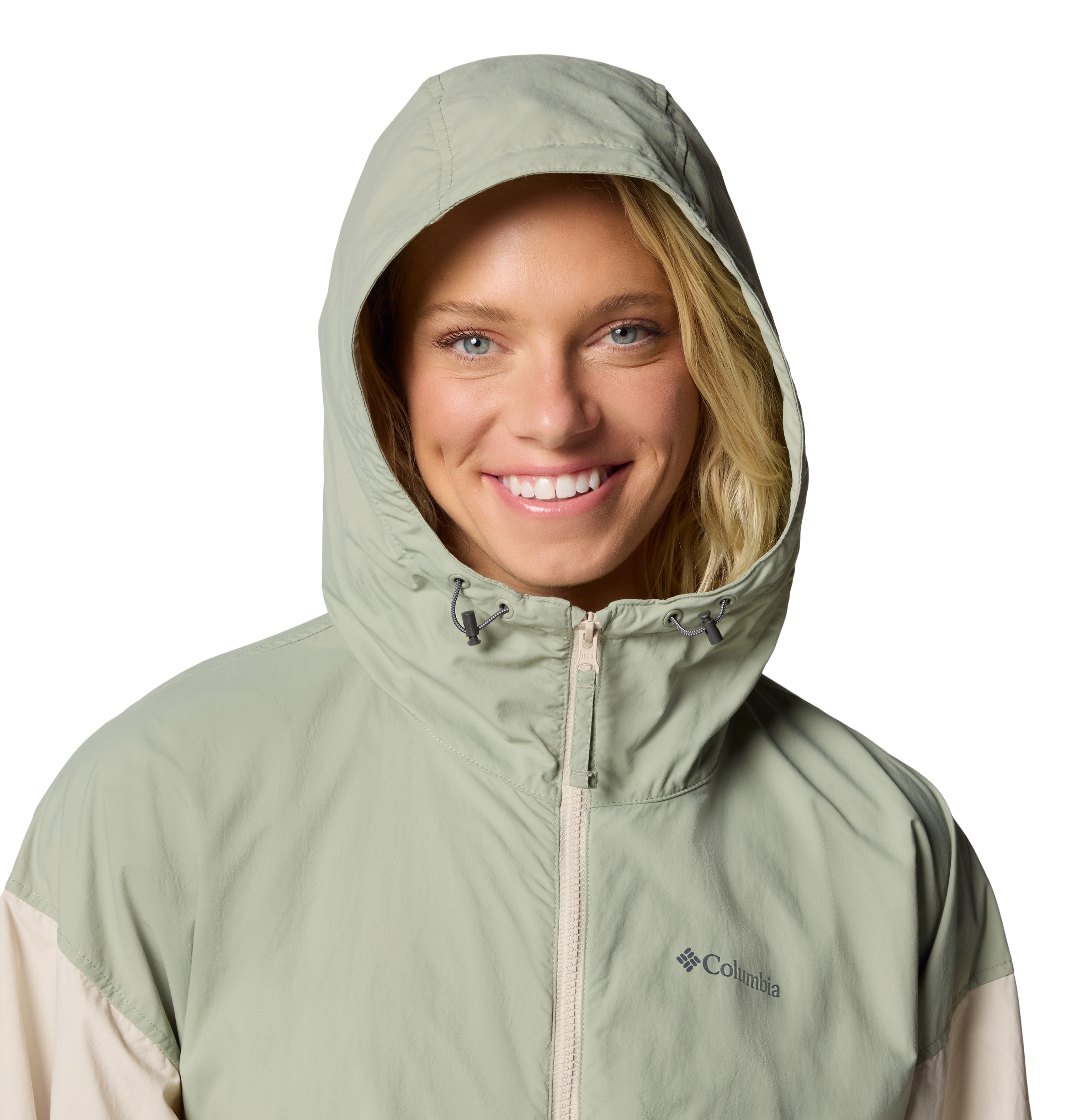 Chaqueta cortavientos de mujer Spire Valley™ Cropped Columbia - Verde grisáceo Verde grisáceo-6