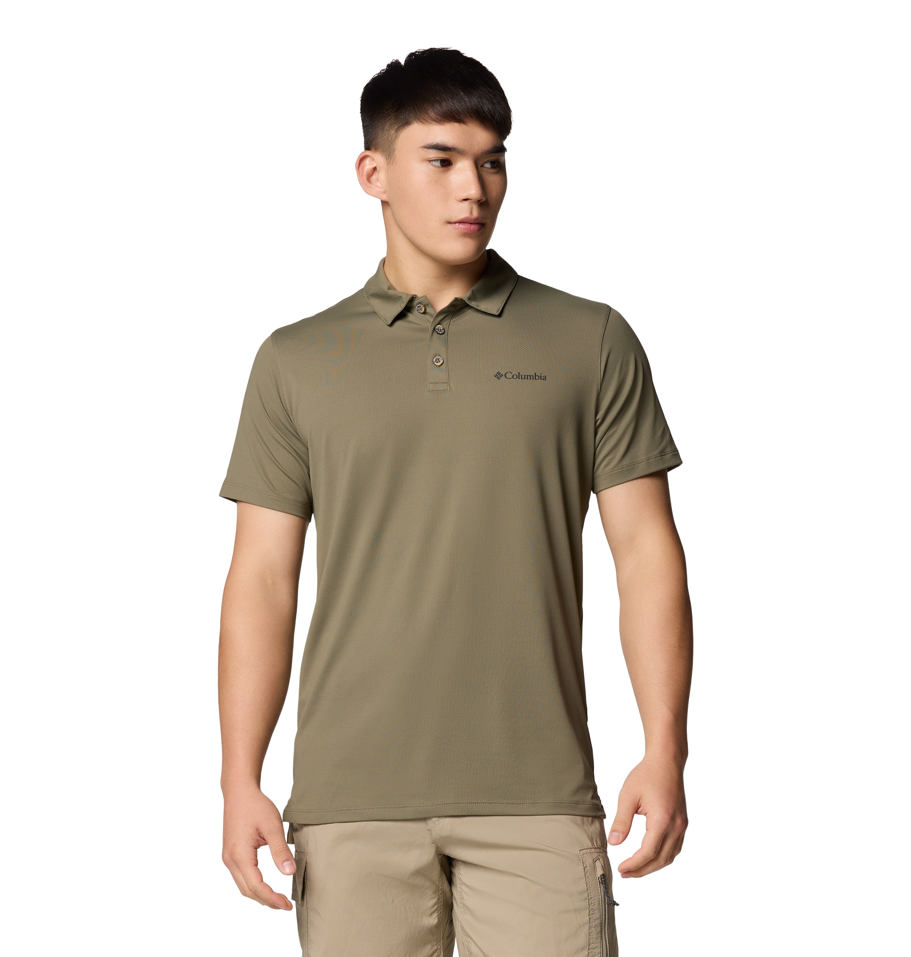 Polo de hombre Tech Trail™ Utility Columbia - Verde cadete Verde cadete-1
