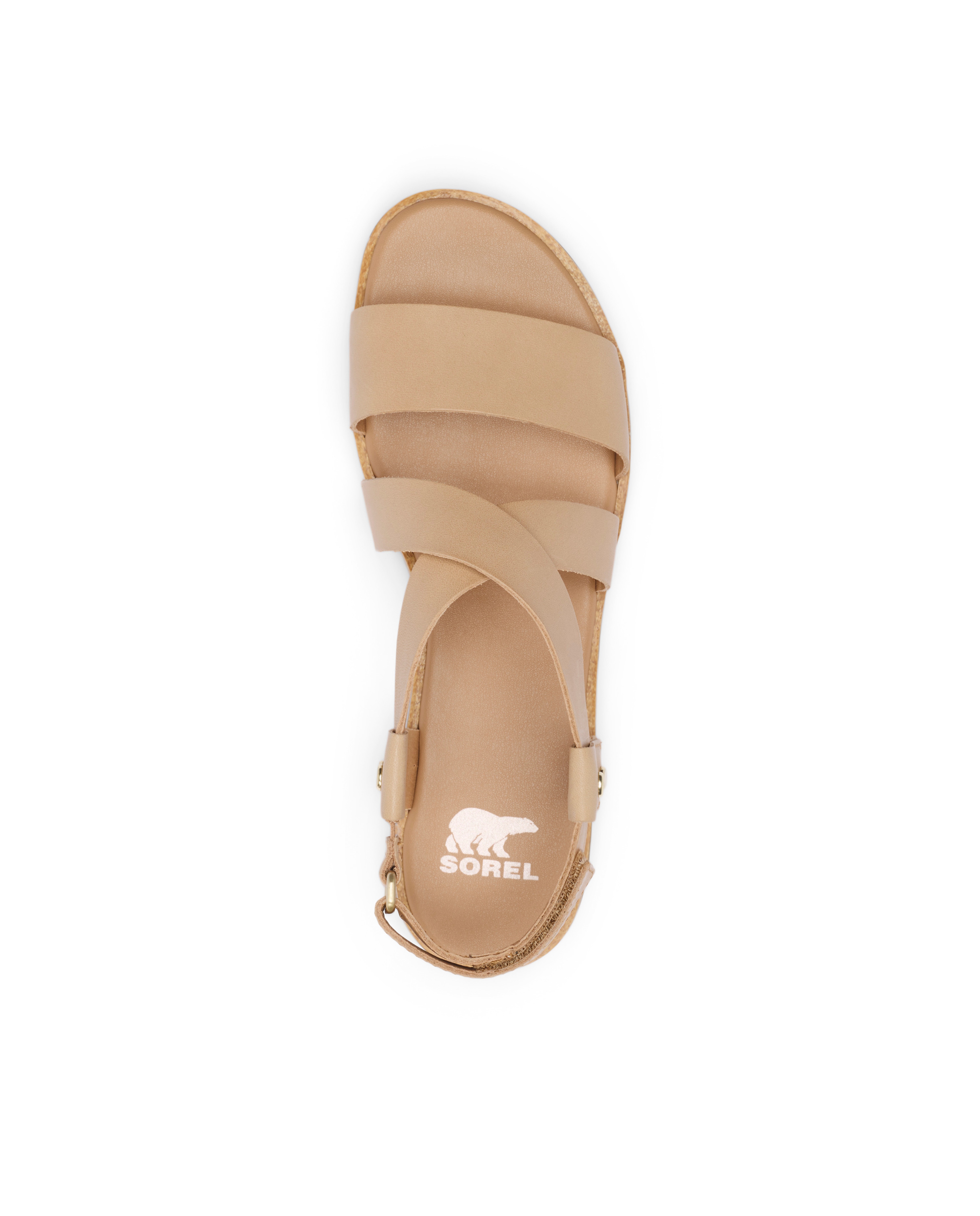 Sandalias de tiras de mujer de piel - Sorel - Beige Beige-5