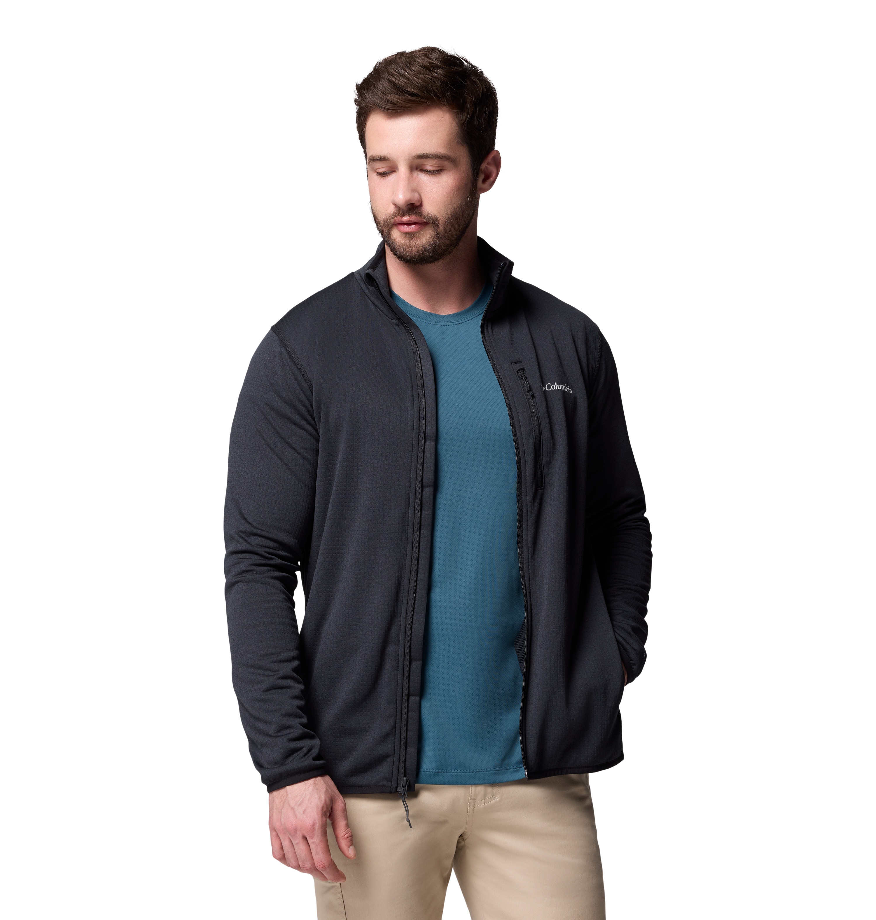 Imagen 3 de Forro polar de hombre Essential Hike™ Grid Columbia - Negro Negro