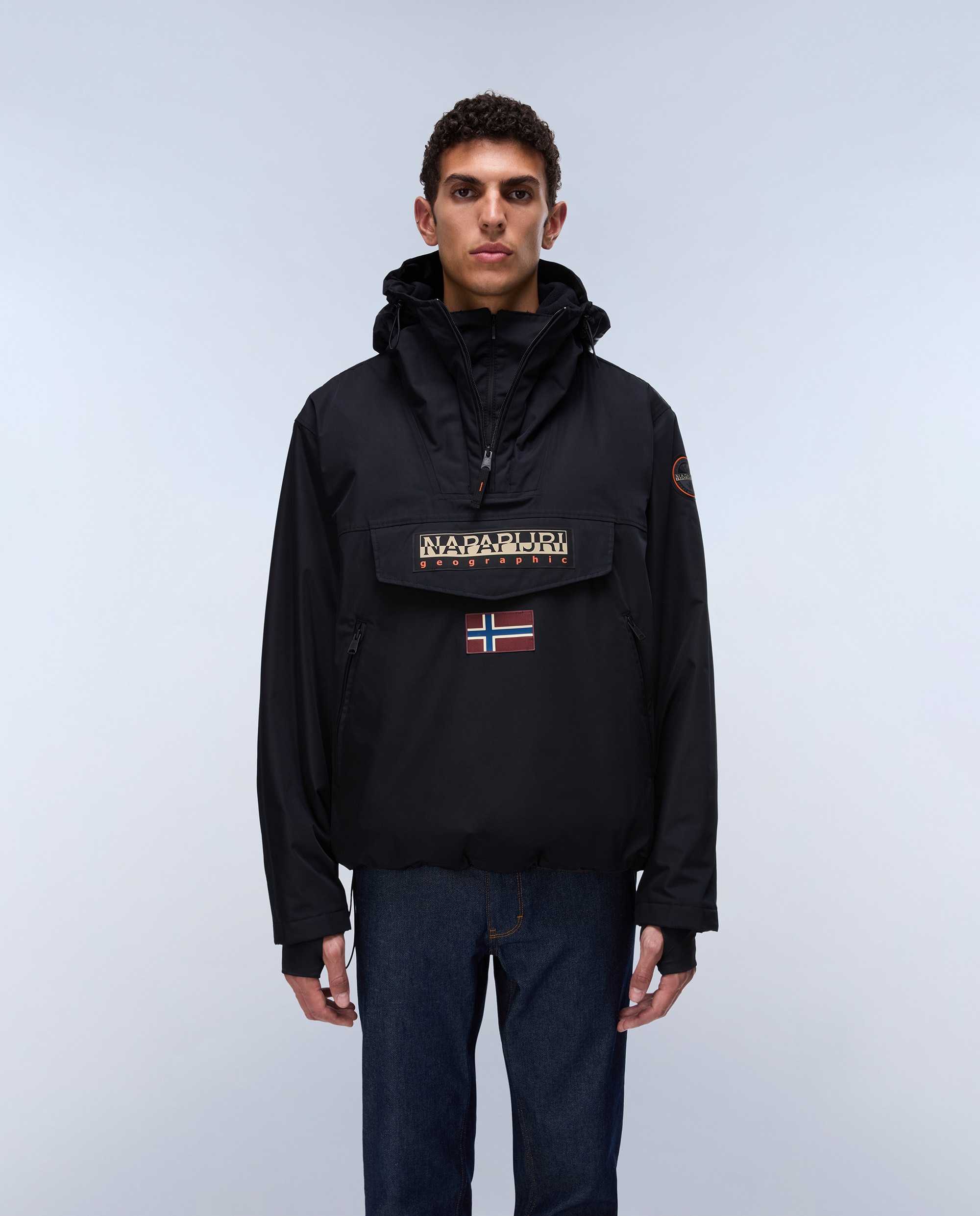 Imagen 1 de Parka de hombre rainforest next con capucha e impermeable Marrón chocolate