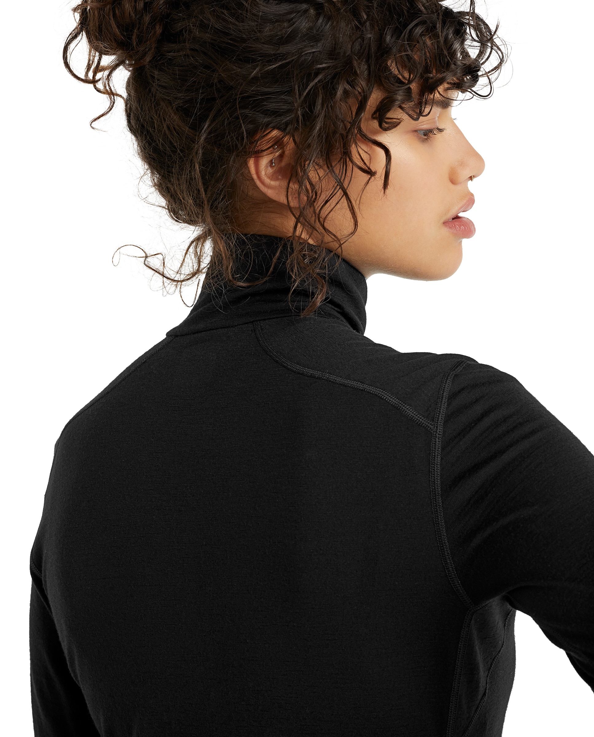 Imagen 2 de Camisetas Manga larga Montaña Mujer W 200 Oasis LS Half Zip Icebreaker - Negro mate Negro mate