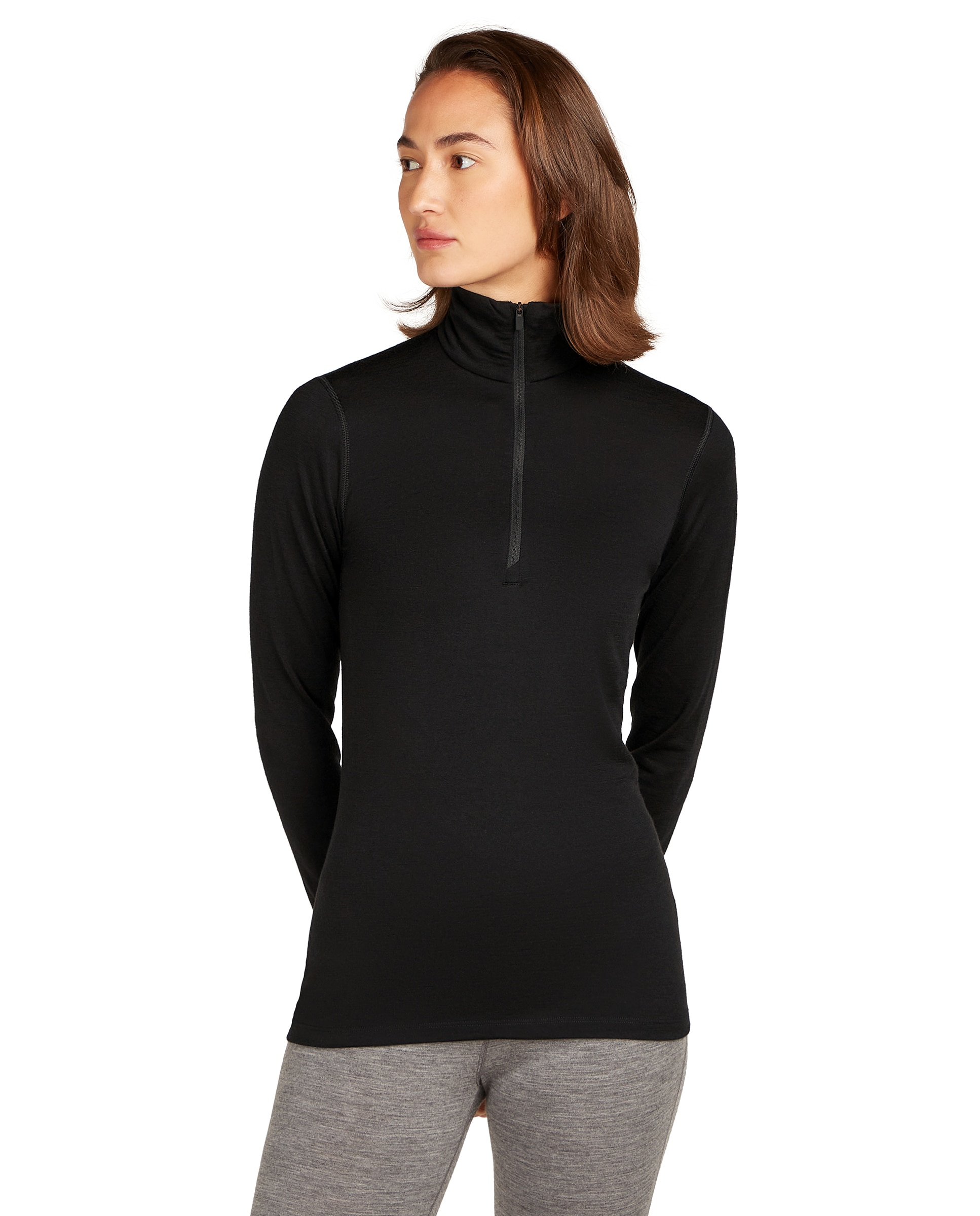 Imagen 4 de Camisetas Manga larga Montaña Mujer W 200 Oasis LS Half Zip Icebreaker - Negro mate Negro mate
