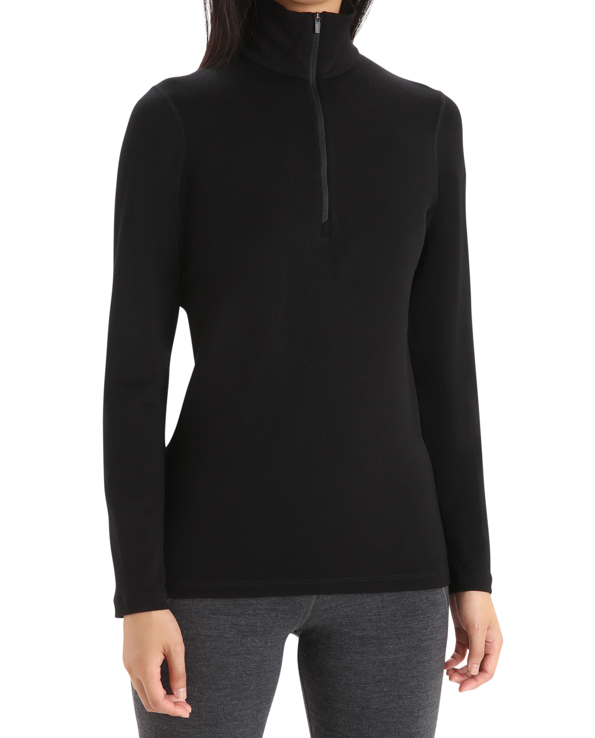 Camisetas Manga larga Montaña Mujer W 260 Oasis LS Half Zip Icebreaker - Negro mate Negro mate-3