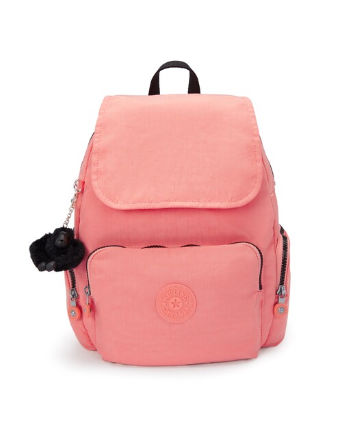 Imagen 0 de Mochila de mujer Kipling con cierre magnético en color salmón