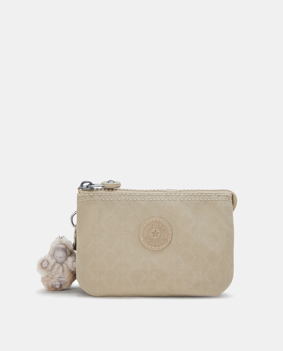 Monedero de mujer Kipling pequeño multiuso en estampado - Beige Beige-1