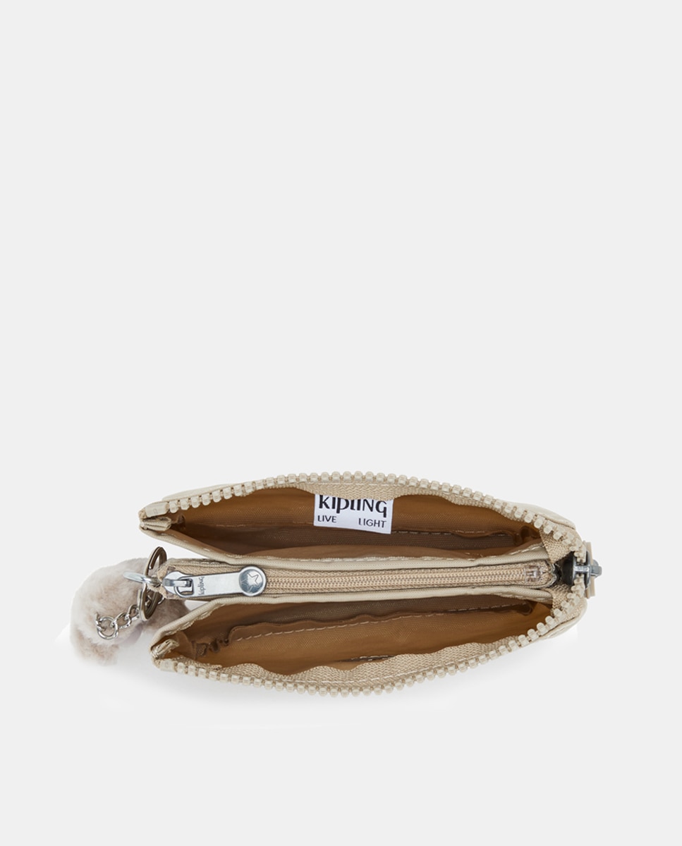 Monedero de mujer Kipling pequeño multiuso en estampado - Beige Beige-3