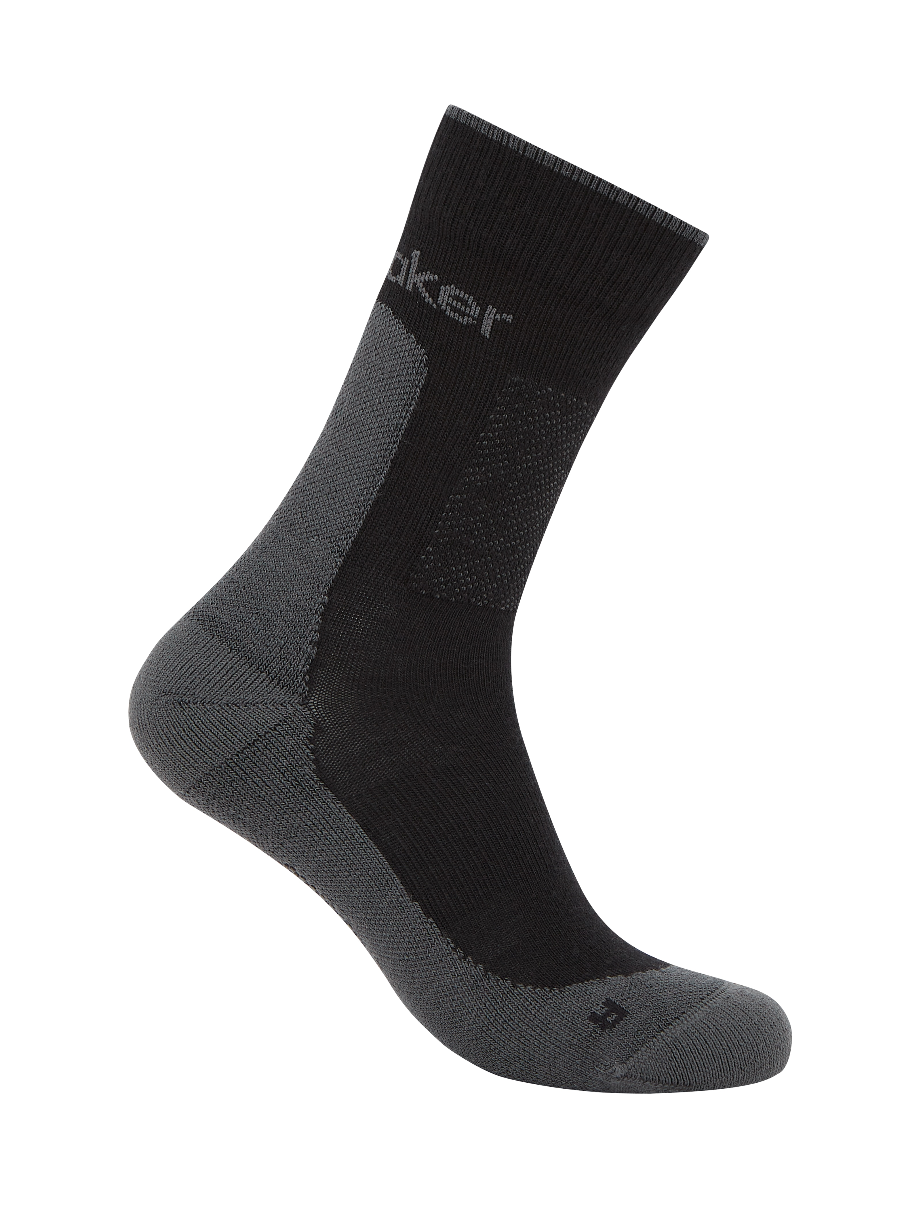 Imagen 3 de Calcetin Outdoor Hombre Merino Medium Icebreaker - Negro / Grafito Negro / Grafito