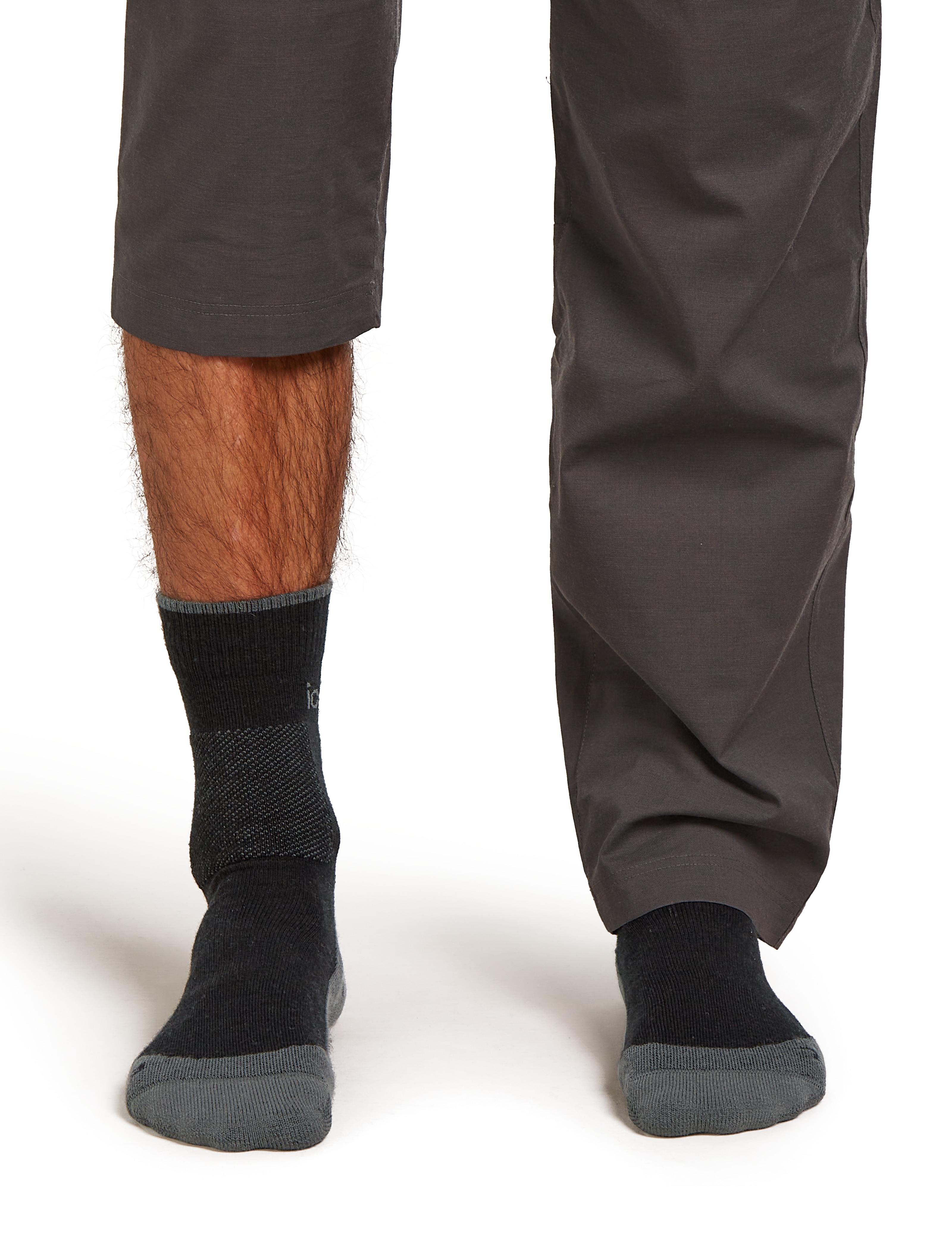 Imagen 4 de Calcetin Outdoor Hombre Merino Medium Icebreaker - Negro / Grafito Negro / Grafito
