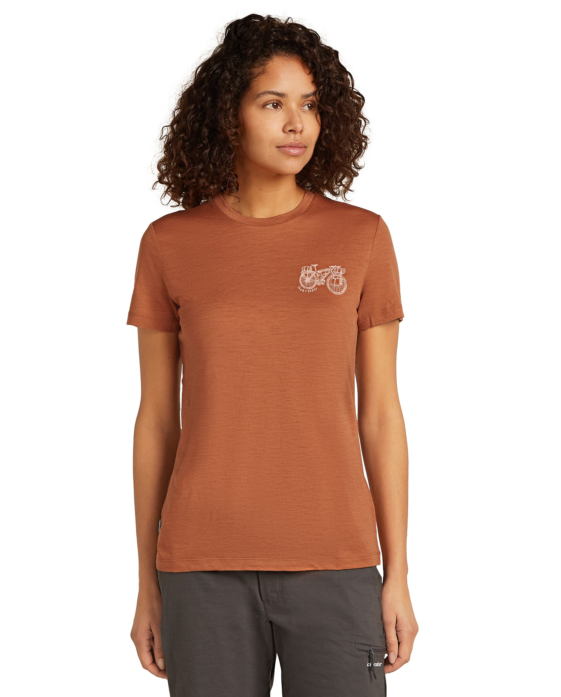 Imagen 0 de Camiseta Mujer W Mer 150 Tech Lite SS Tee Adventure Rid ICEBREAKER Marrón