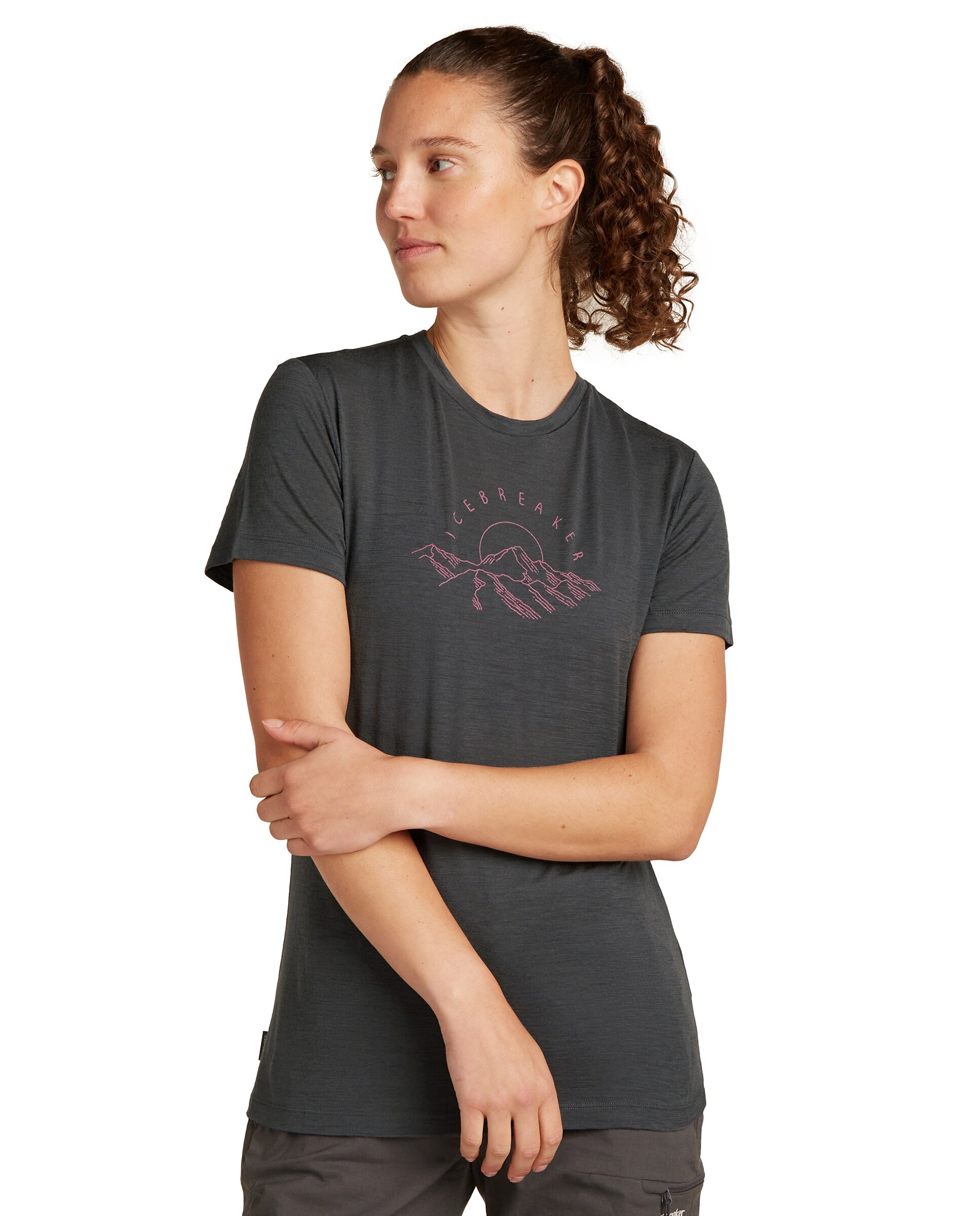Imagen 0 de Camiseta Mujer W Mer 150 Tech Lite SS Tee Sunrise Sumit ICEBREAKER Gris