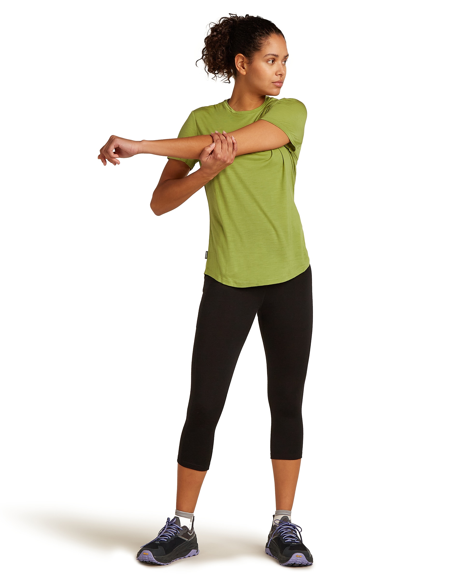 Imagen 3 de Camiseta Mujer W Mer 125 Cool-Lite Sphere III SS Tee ICEBREAKER - Verde Verde