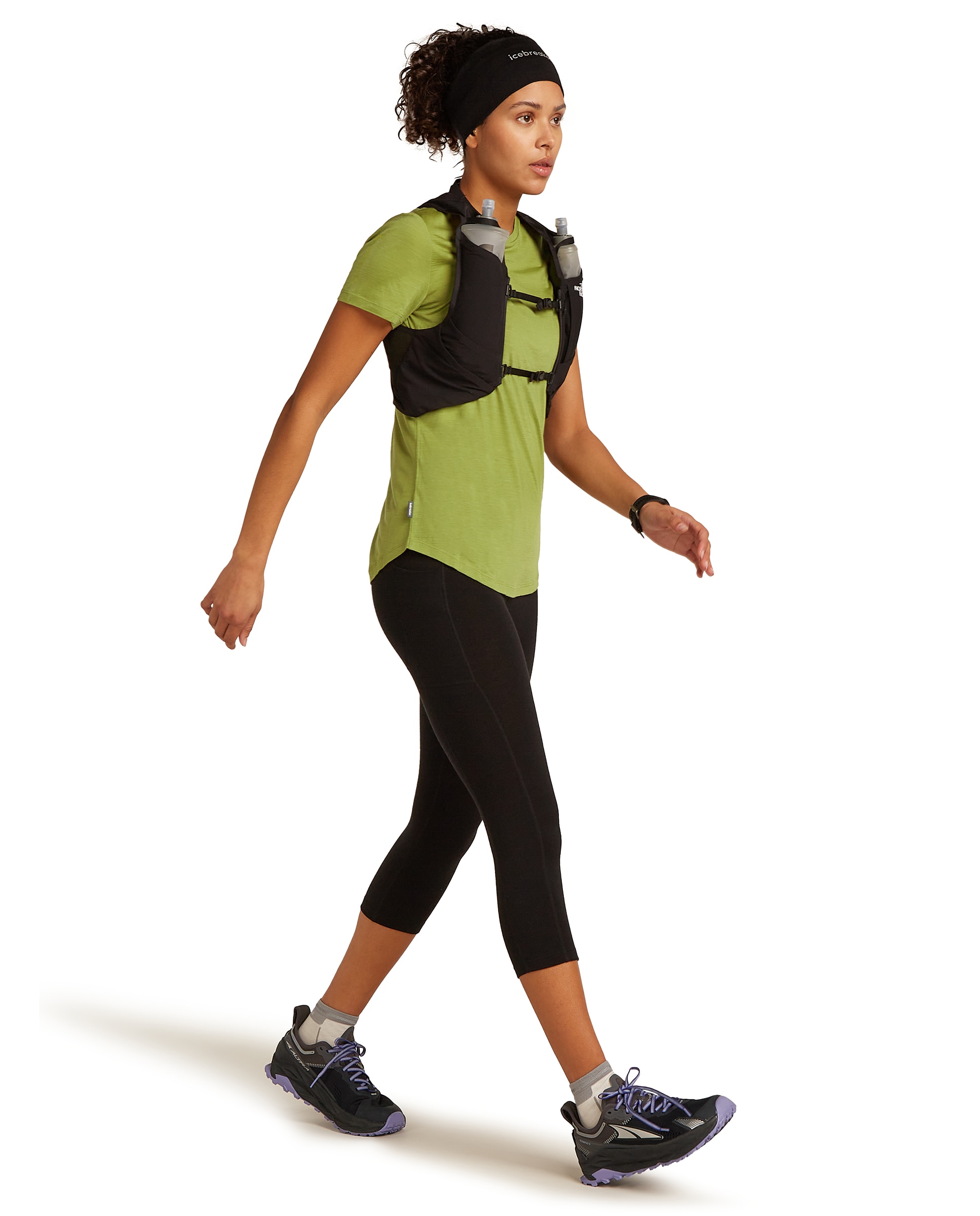 Imagen 4 de Camiseta Mujer W Mer 125 Cool-Lite Sphere III SS Tee ICEBREAKER - Verde Verde
