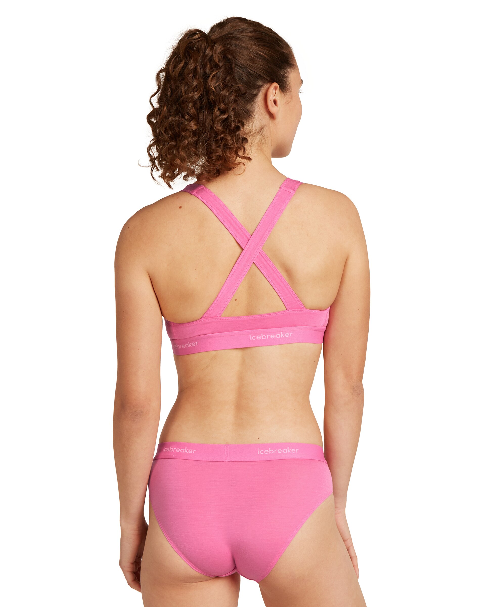 Imagen 2 de Sujetador Mujer W Mer 125 Cool-Lite Sprite Racerback Bra ICEBREAKER - Rosa Rosa