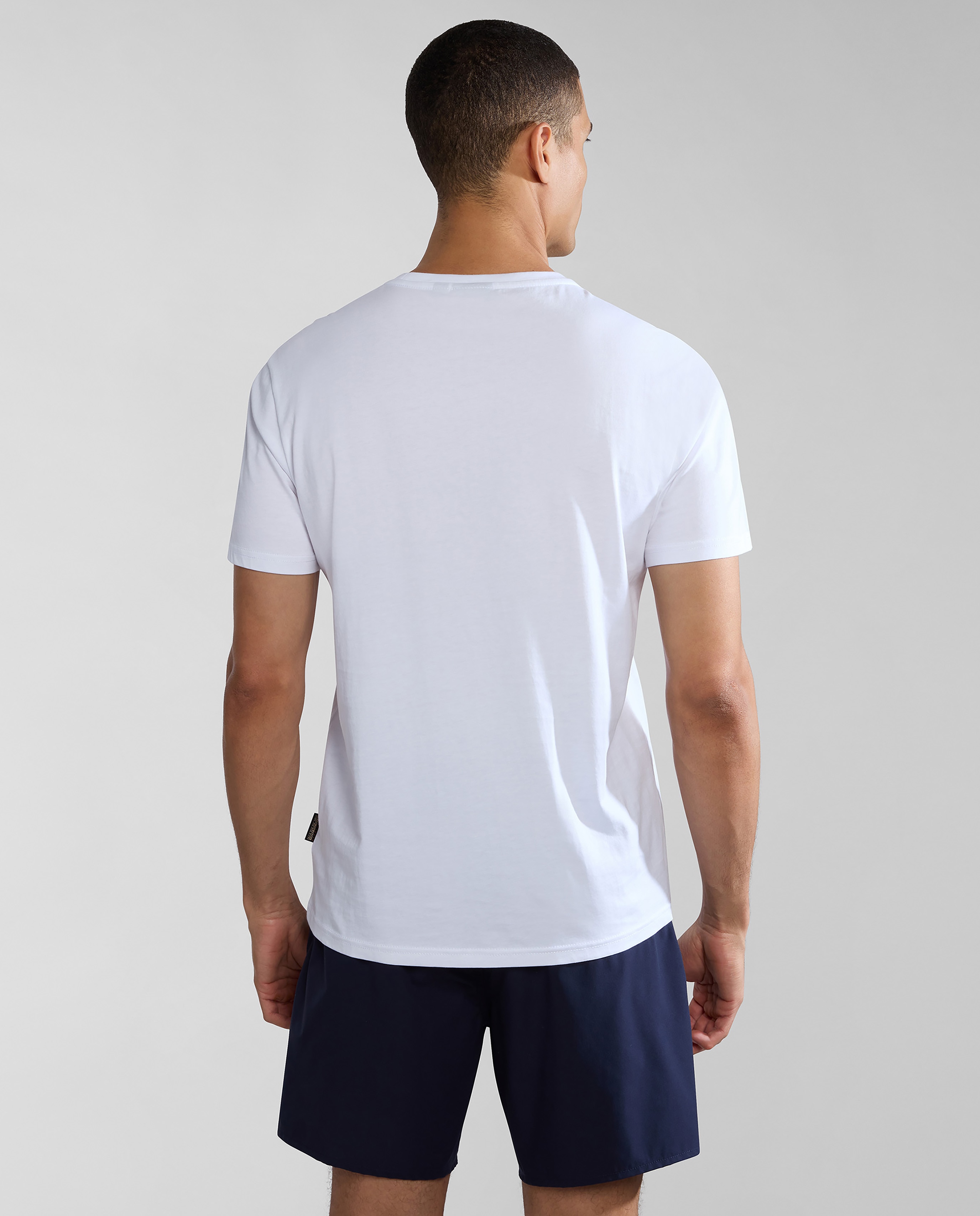 Camiseta de hombre salis de manga corta - Napapijri - Blanco Blanco-3