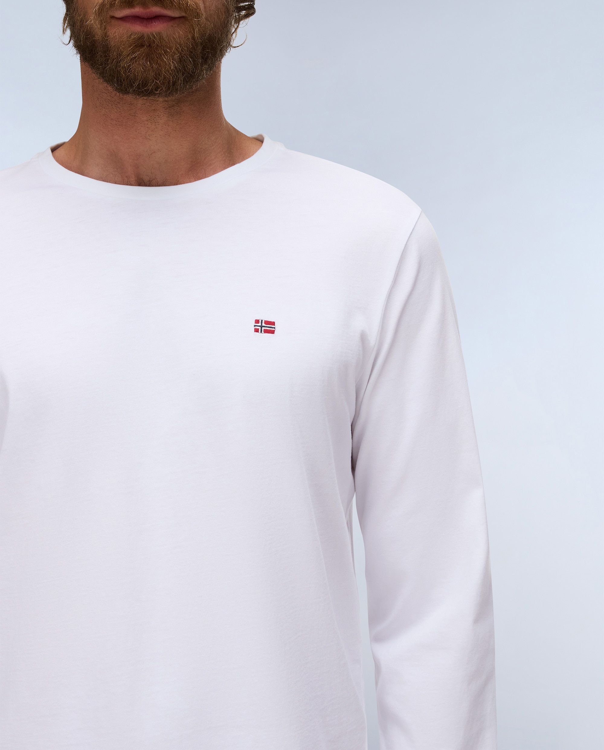Camiseta de hombre salis de manga corta - Napapijri - Blanco Blanco-4