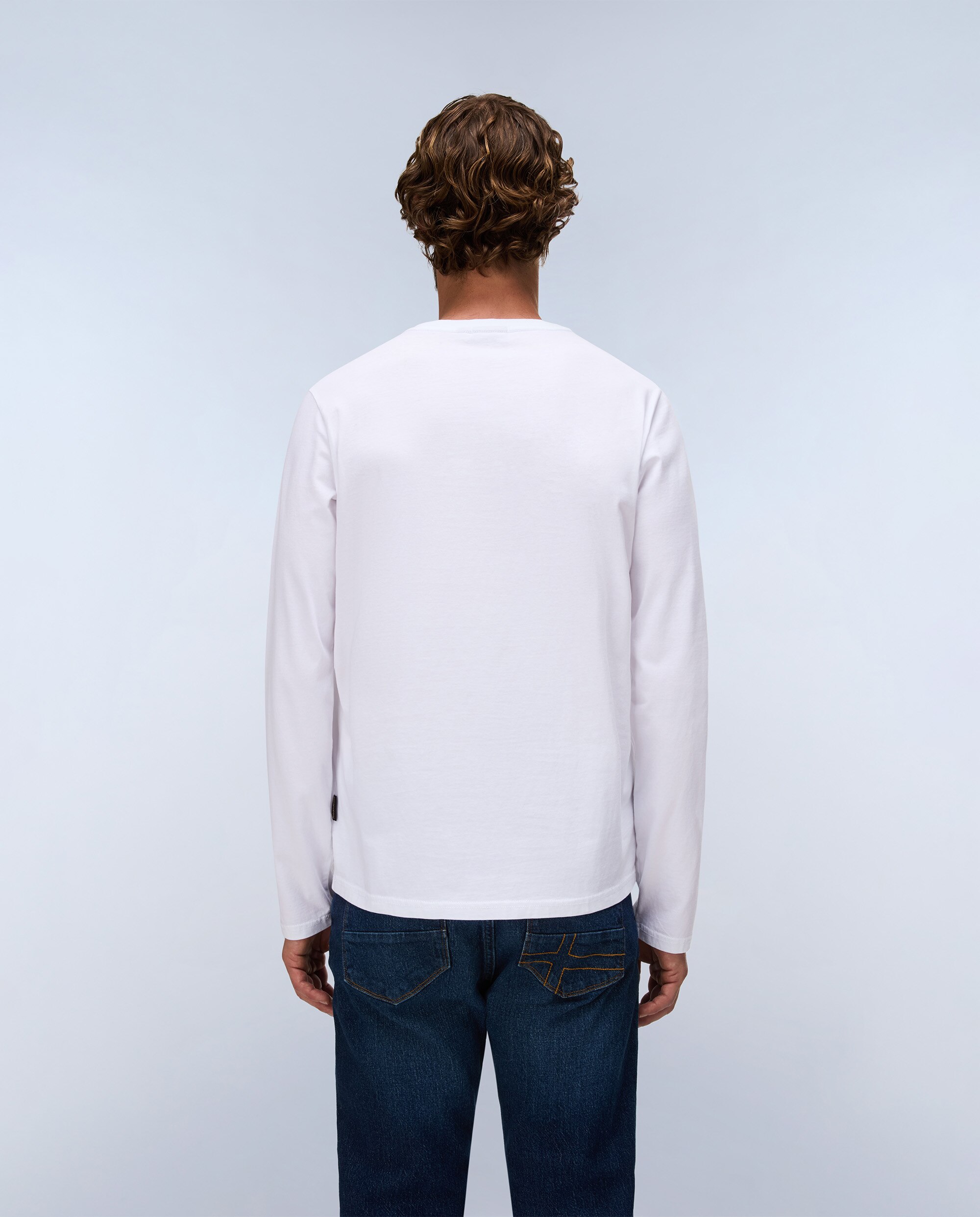 Camiseta de hombre salis de manga corta - Napapijri - Blanco Blanco-5