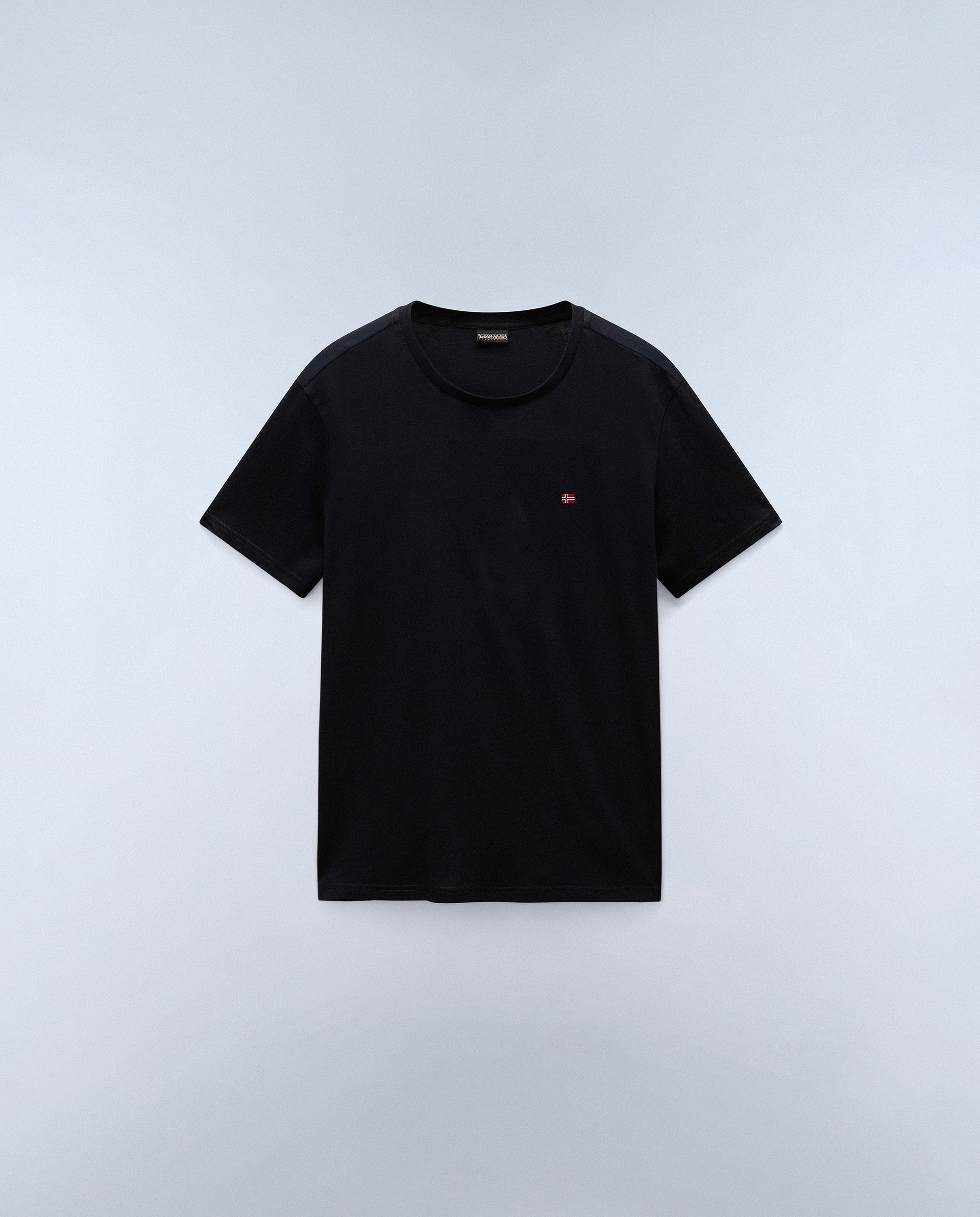 Camiseta de algodón de hombre salis de manga corta - Napapijri - Negro Negro-7