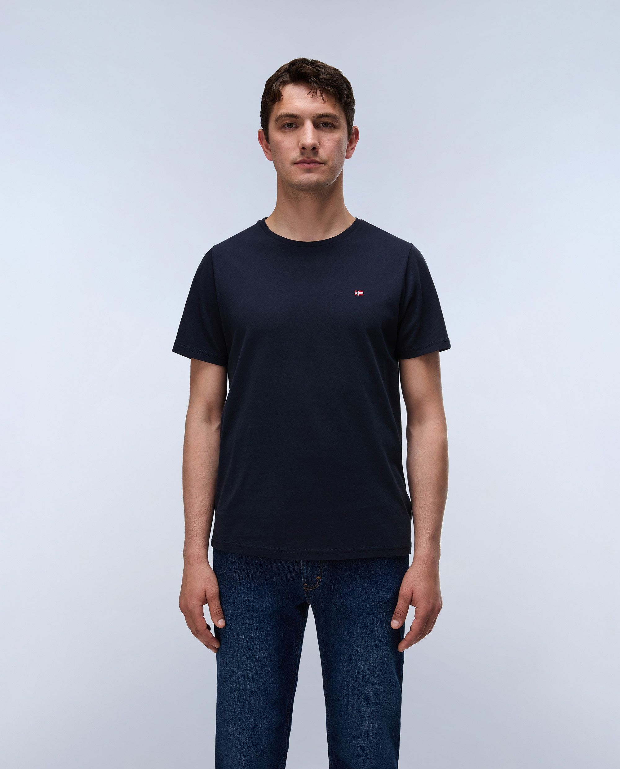 Camiseta de hombre salis de manga corta - Napapijri - Azul marino Azul marino-2