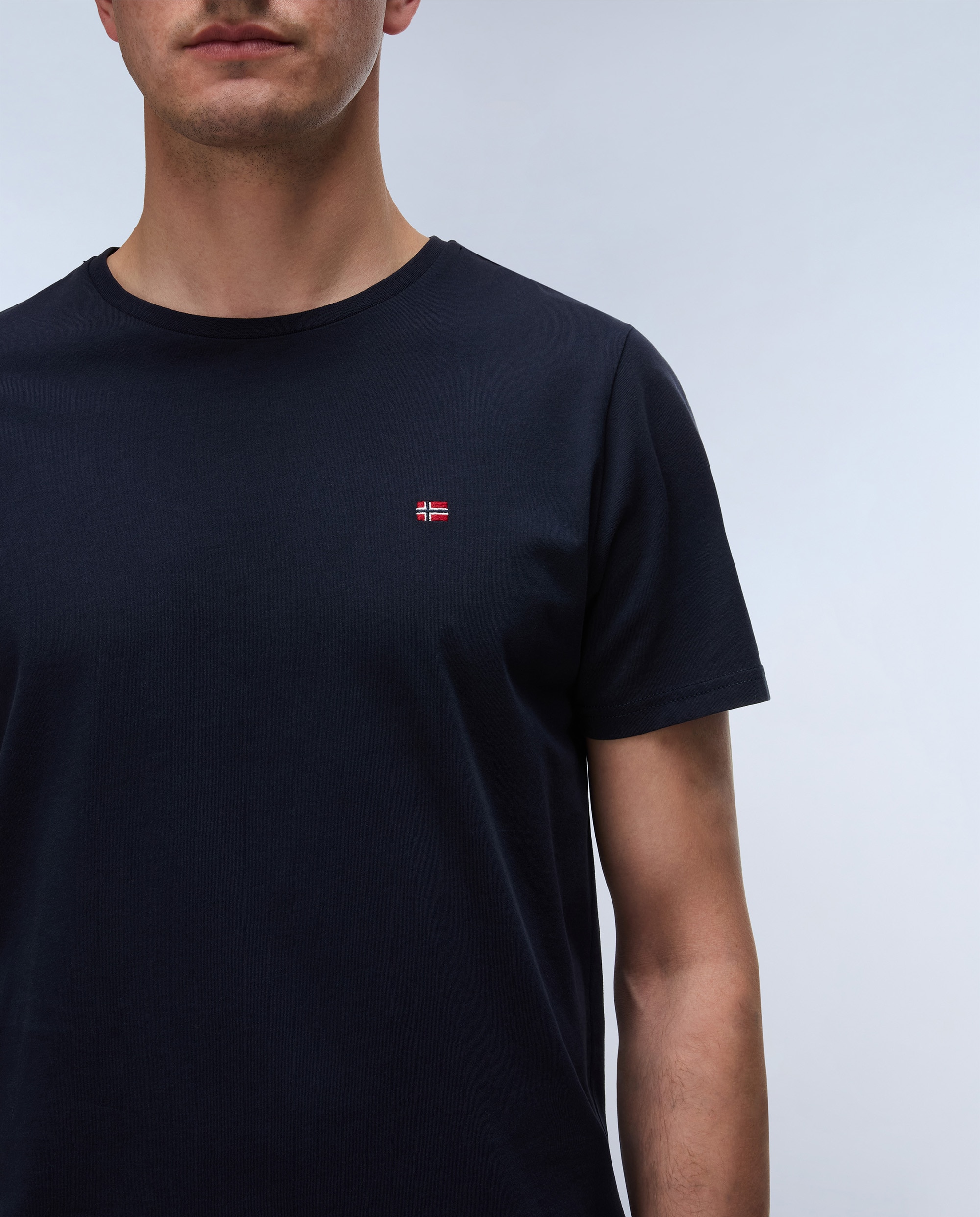 Camiseta de hombre salis de manga corta - Napapijri - Azul marino Azul marino-4