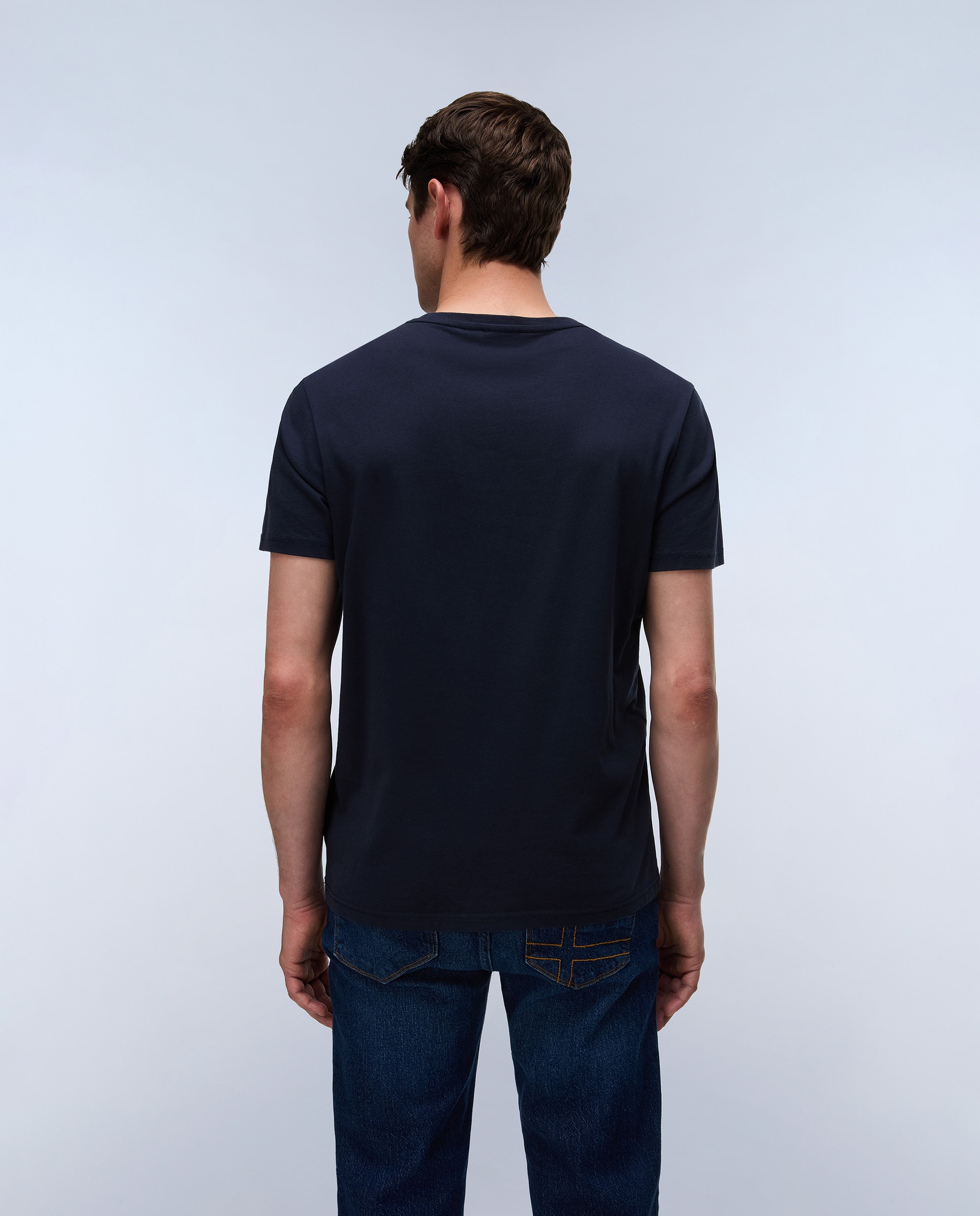 Camiseta de hombre salis de manga corta - Napapijri - Azul marino Azul marino-5