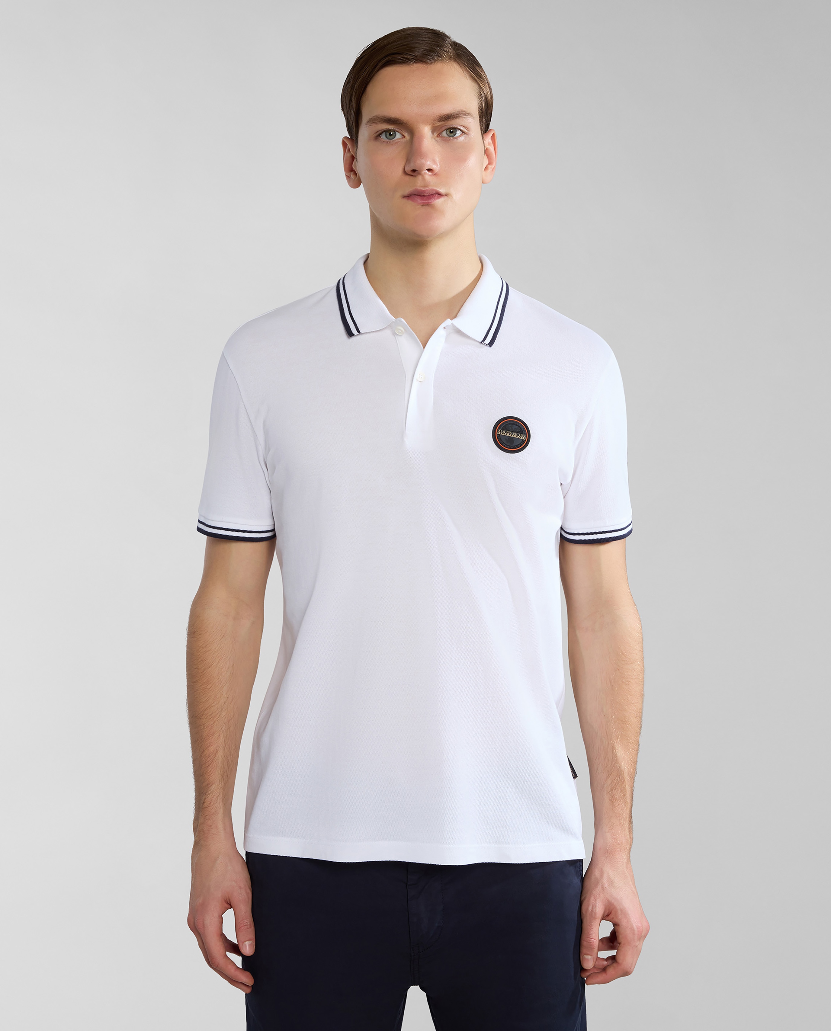Imagen 1 de Polo de piqué de hombre E-Macas SS corte regular de manga corta Blanco