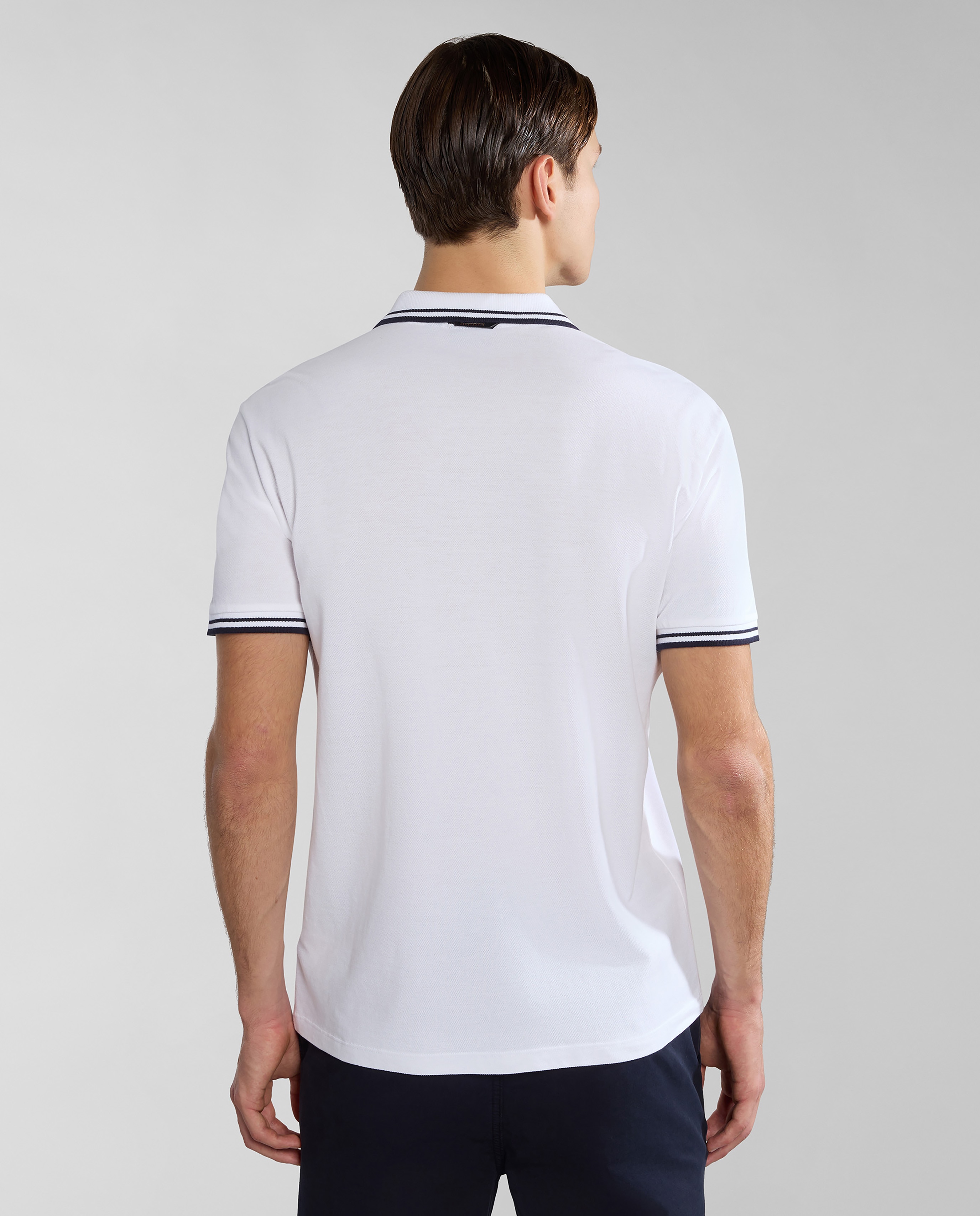 Imagen 3 de Polo de piqué de hombre E-Macas SS corte regular de manga corta - Blanco Blanco