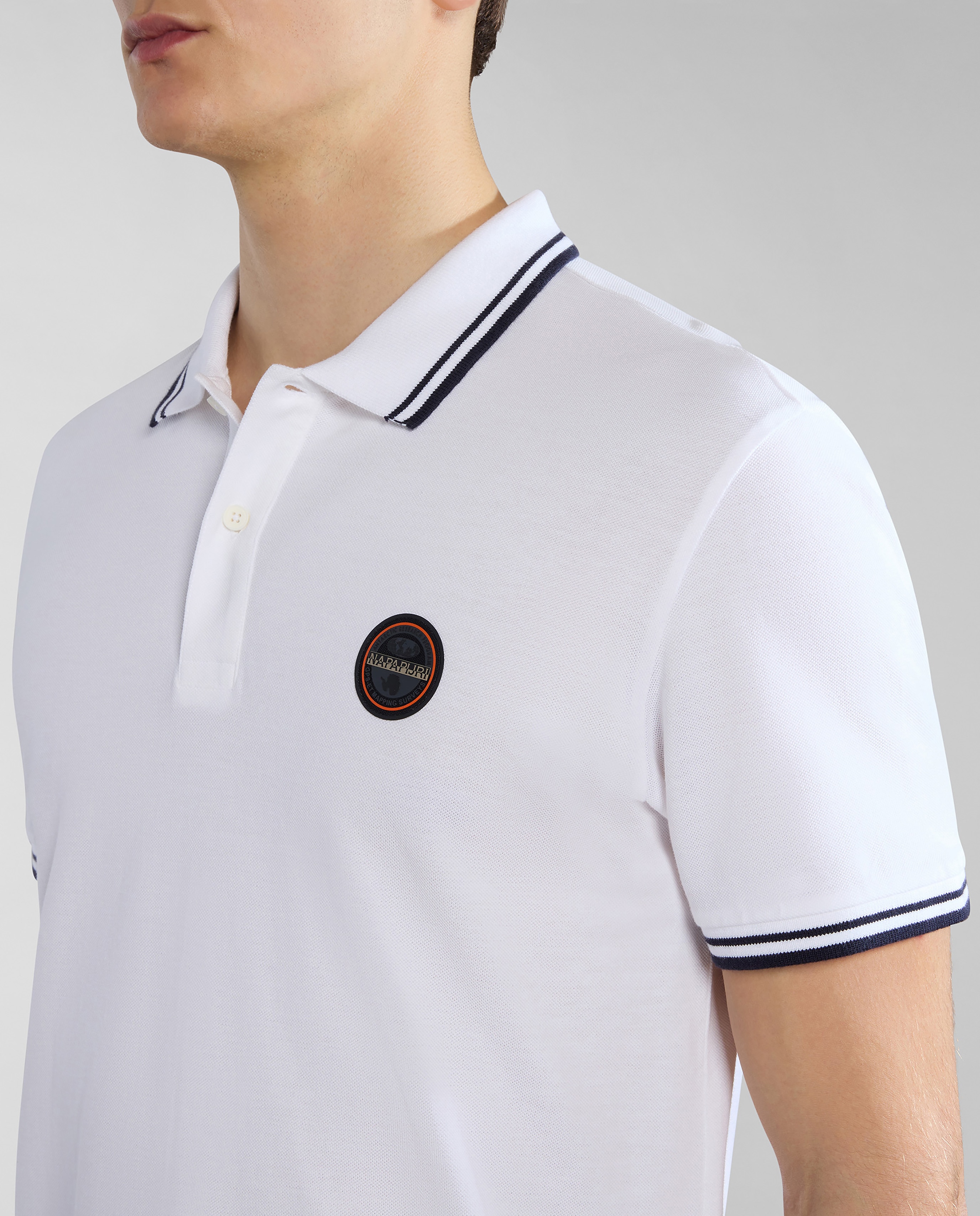 Imagen 4 de Polo de piqué de hombre E-Macas SS corte regular de manga corta - Blanco Blanco