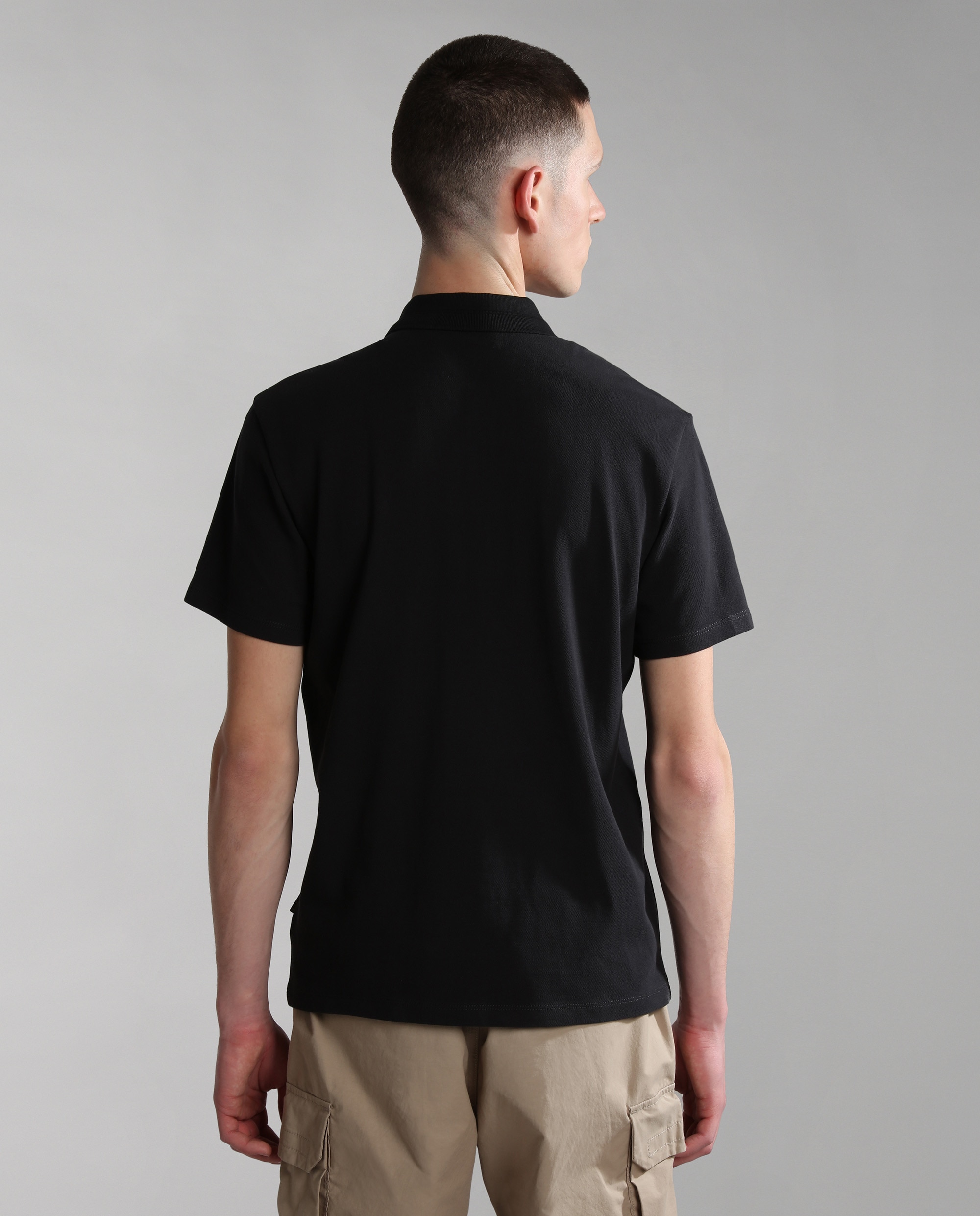 Polo de piqué y manga corta de hombre ealis de corte regular - Napapijri - Negro Negro-3
