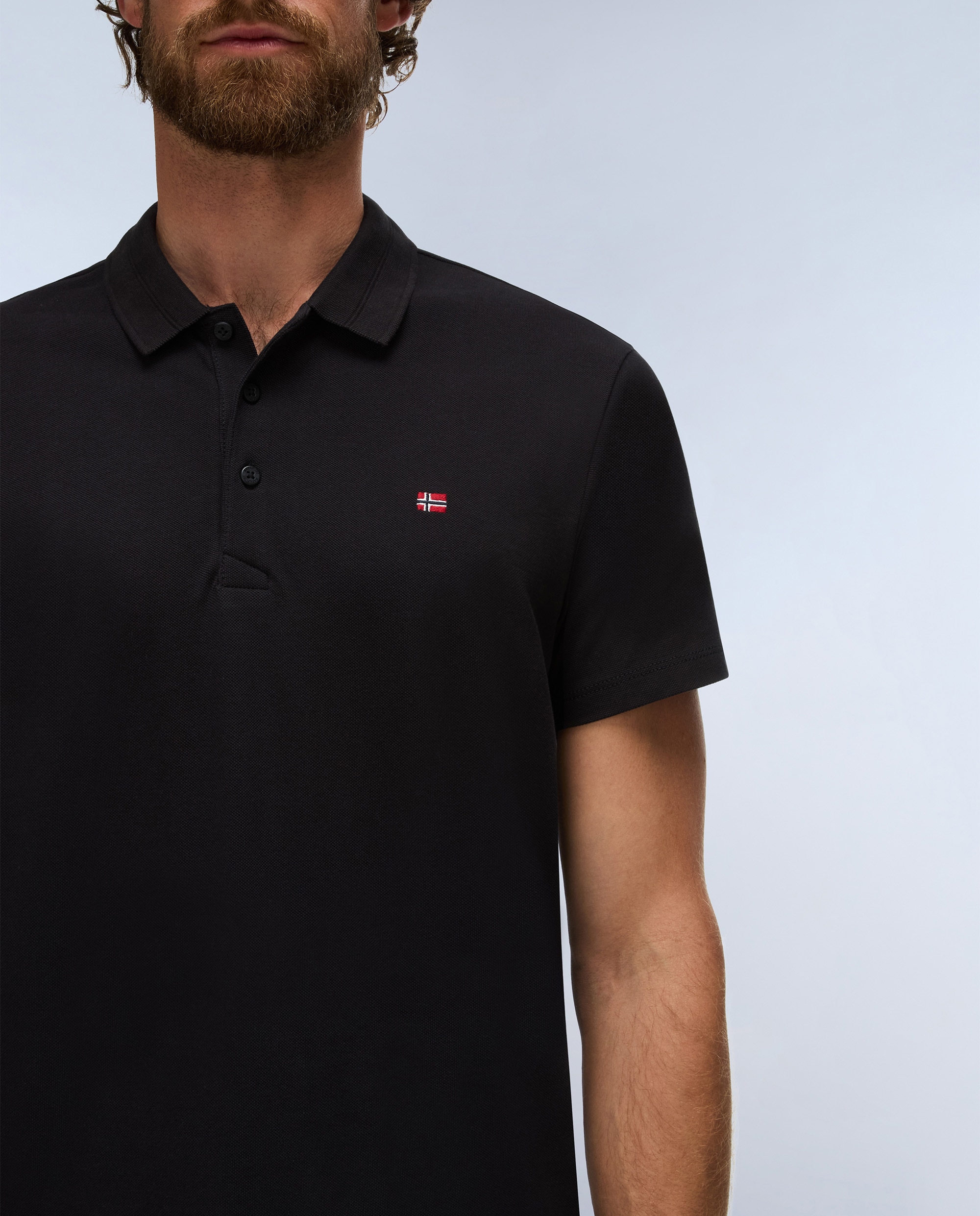 Polo de piqué y manga corta de hombre ealis de corte regular - Napapijri - Negro Negro-4